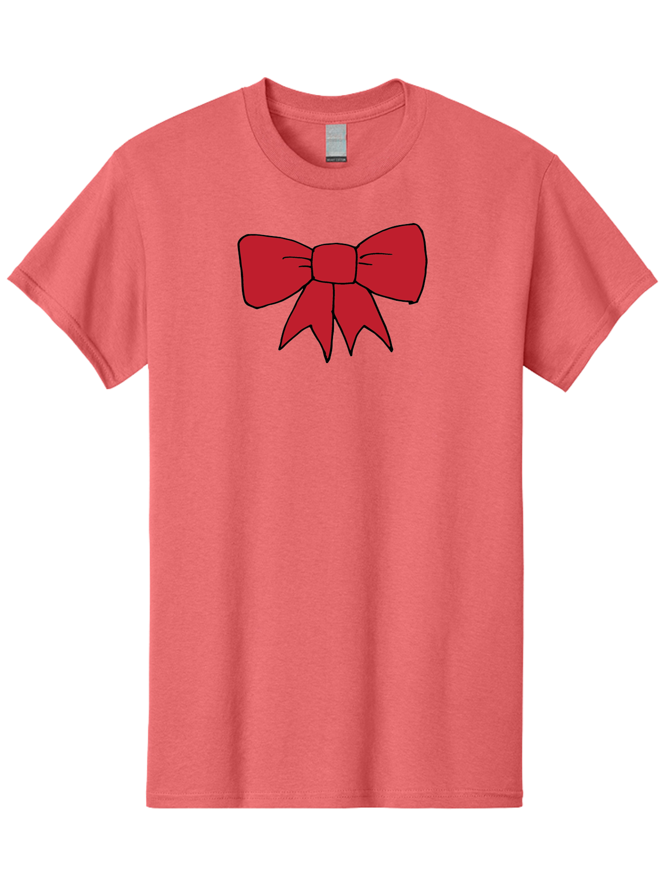 Red-Bow-4 Men'S Graphic Tee, 100% Cotton, Comfortable Casual Summer Wear, Machine Washable, Red Bow, Gift Decoration, Festive Symbol, Ribbon Accessory, Holiday Decor, Christmas Gift, Elegant Design Aab069
