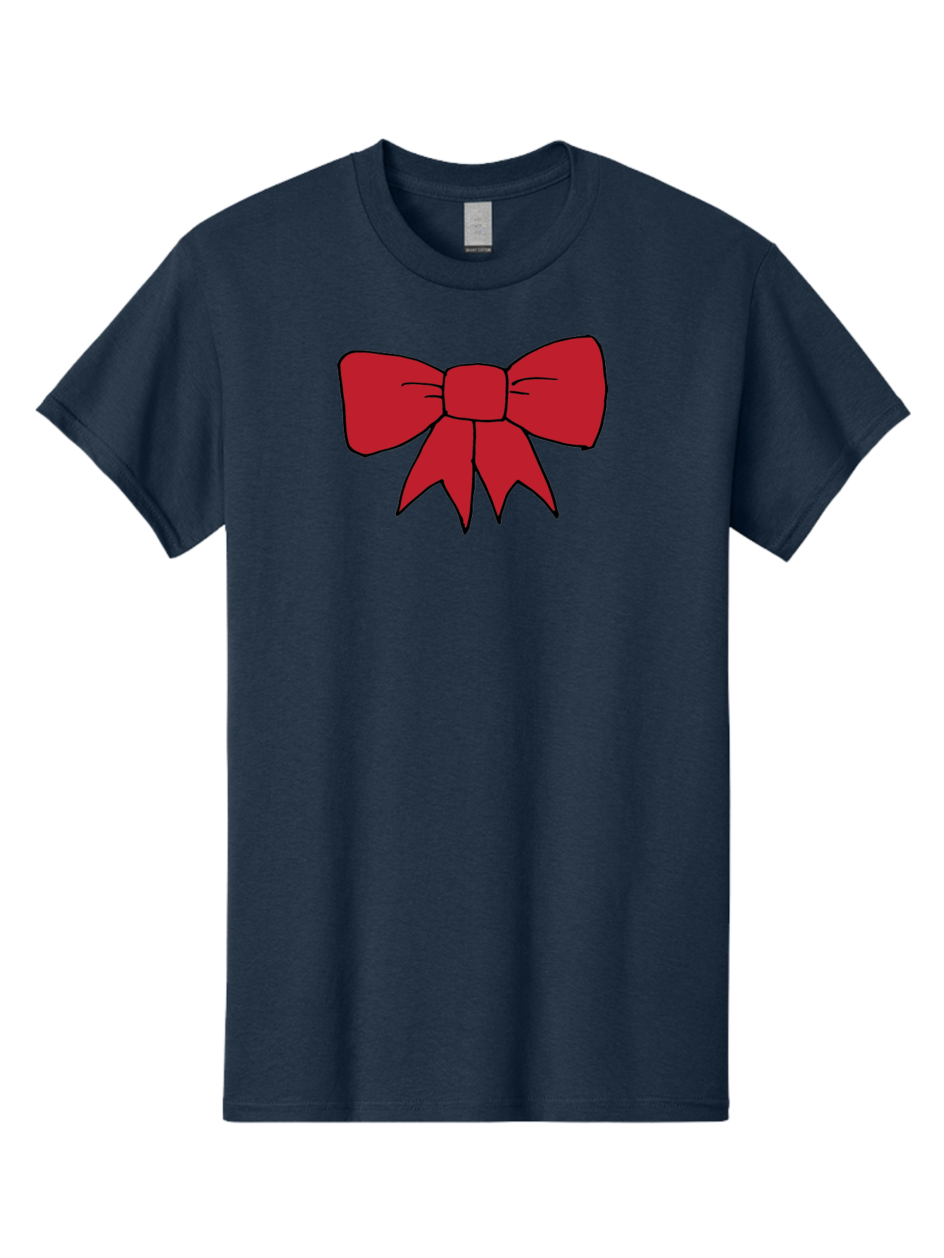 Red-Bow-4 Men'S Graphic Tee, 100% Cotton, Comfortable Casual Summer Wear, Machine Washable, Red Bow, Gift Decoration, Festive Symbol, Ribbon Accessory, Holiday Decor, Christmas Gift, Elegant Design Aab069