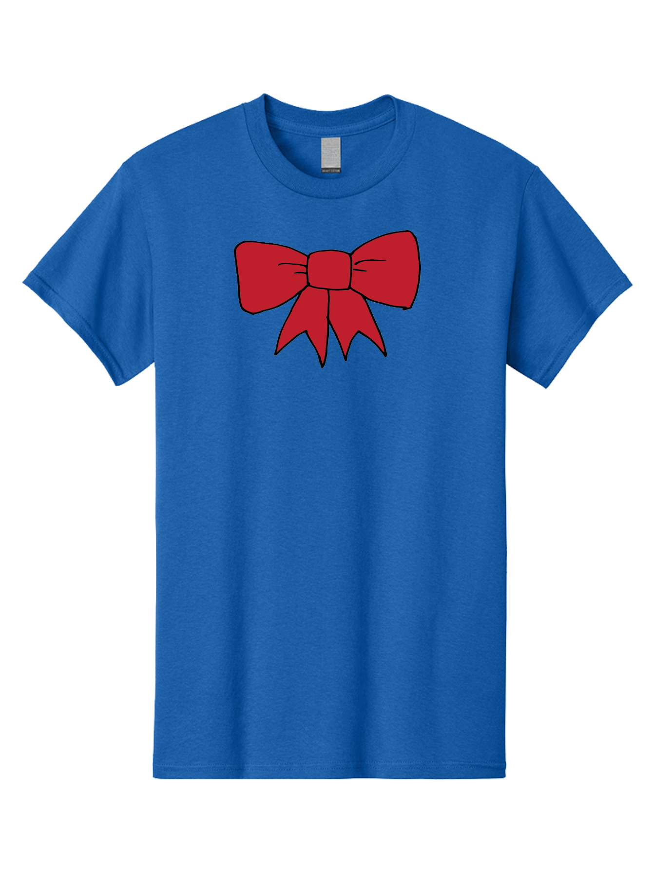 Red-Bow-4 Men'S Graphic Tee, 100% Cotton, Comfortable Casual Summer Wear, Machine Washable, Red Bow, Gift Decoration, Festive Symbol, Ribbon Accessory, Holiday Decor, Christmas Gift, Elegant Design Aab069