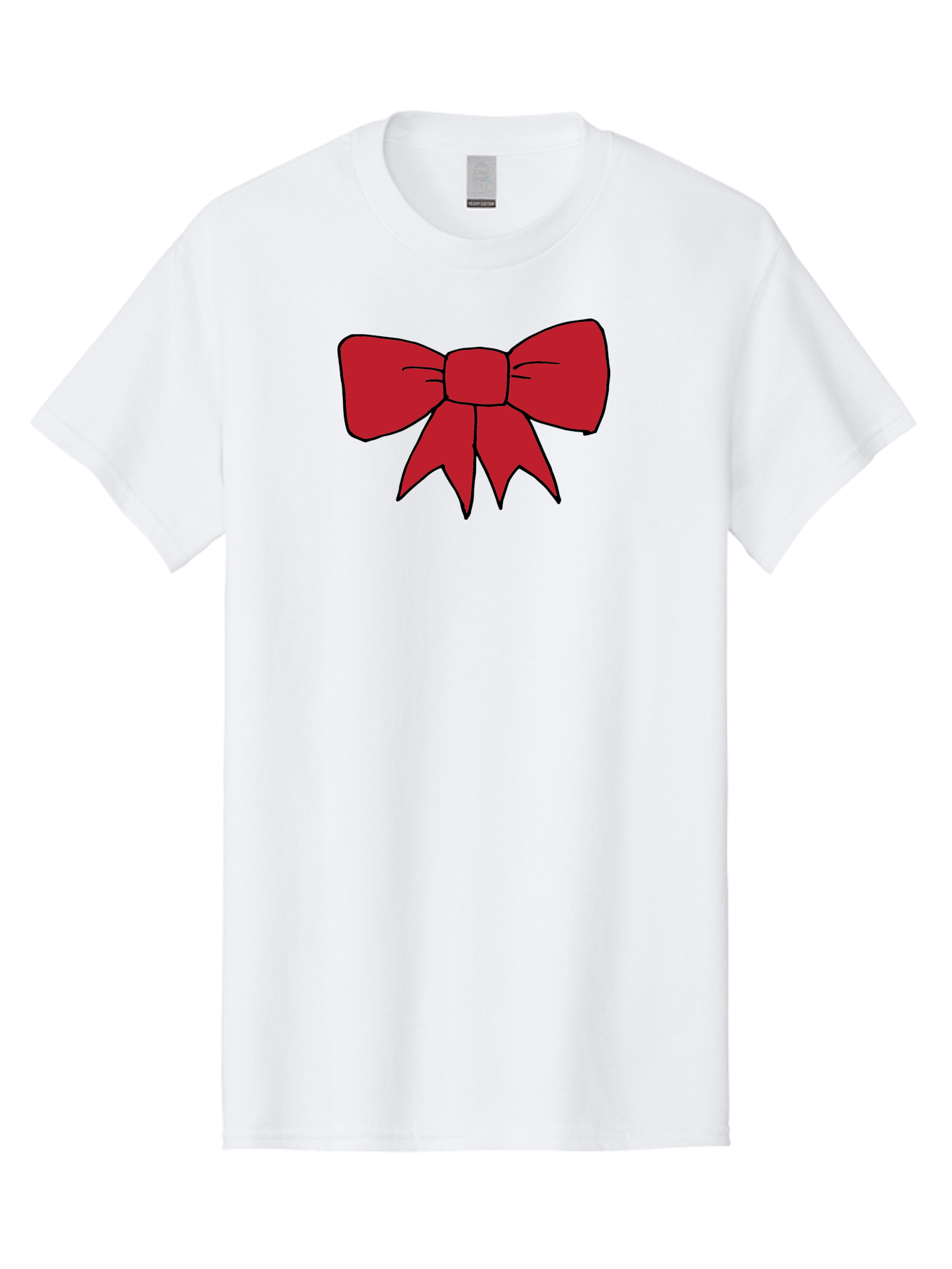 Red-Bow-4 Men'S Graphic Tee, 100% Cotton, Comfortable Casual Summer Wear, Machine Washable, Red Bow, Gift Decoration, Festive Symbol, Ribbon Accessory, Holiday Decor, Christmas Gift, Elegant Design Aab069