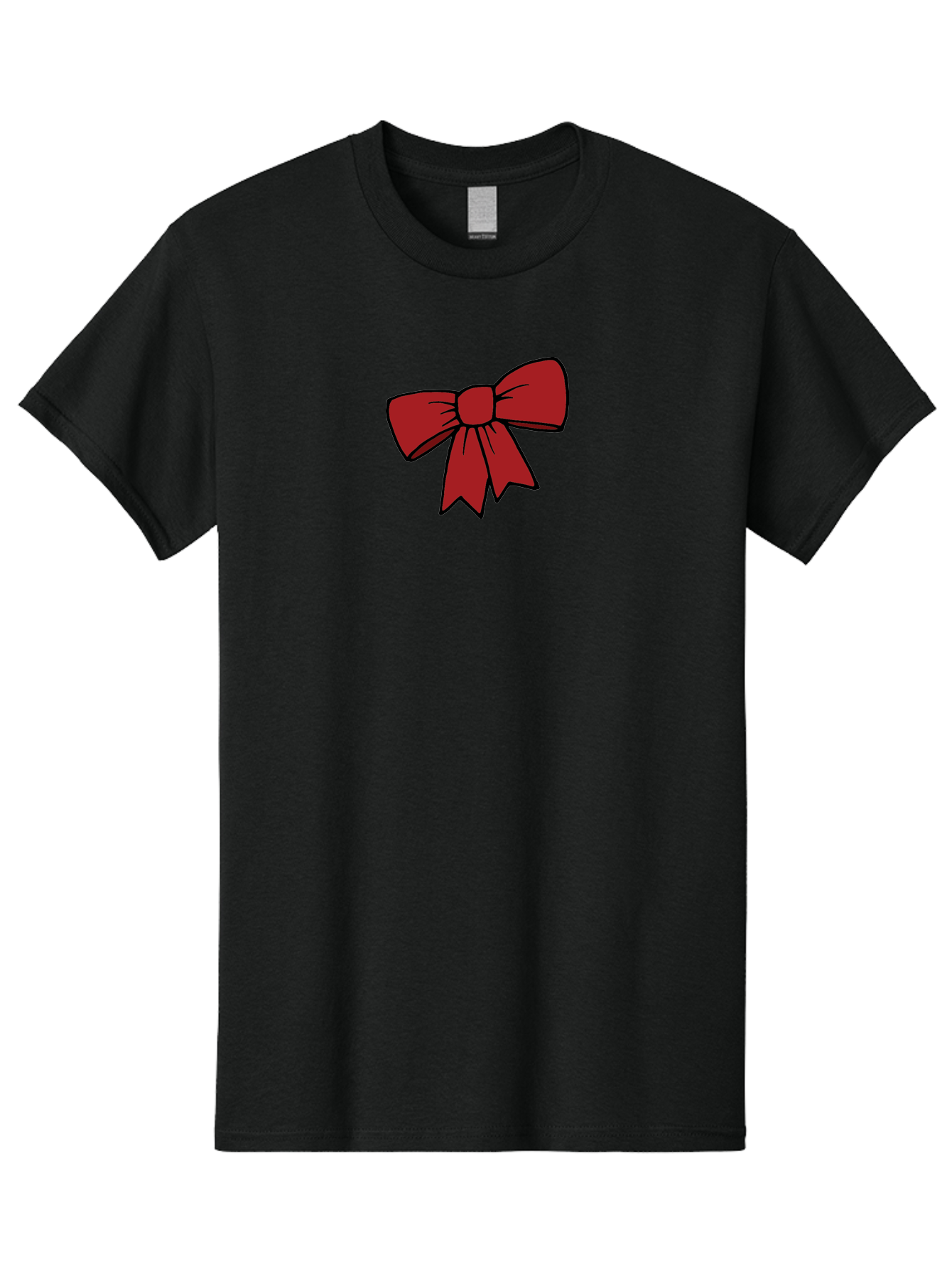Red-Bow Men'S Graphic Tee, 100% Cotton, Comfortable Casual Summer Wear, Machine Washable, Red Bow, Gift Wrapping, Present Decoration, Festive Ribbon, Holiday Decor, Celebratory Bow, Party Favors Aab070