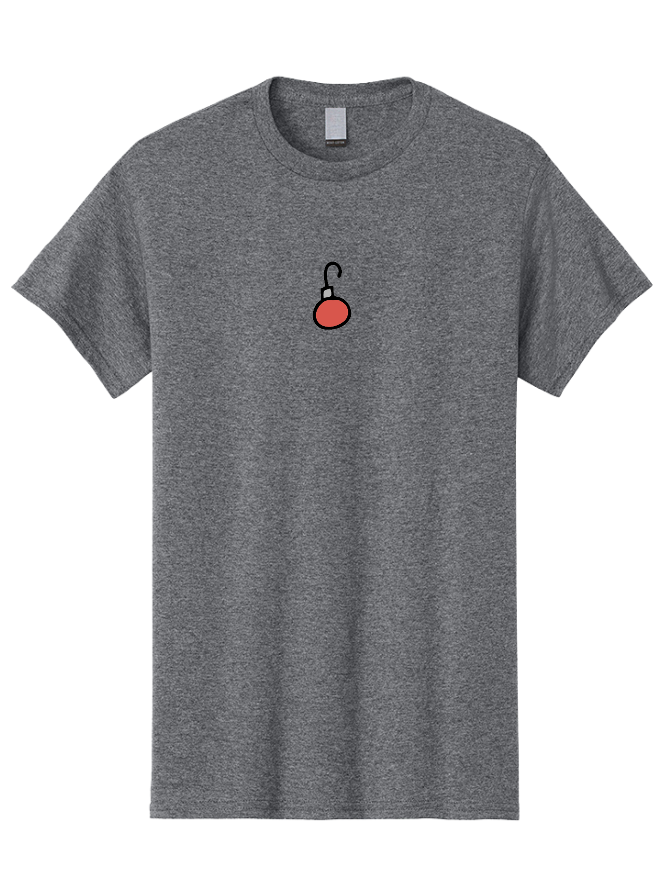 Red-Christmas-Ornament-1 Men'S Graphic Tee, 100% Cotton, Comfortable Casual Summer Wear, Machine Washable, Red Christmas Ornament, Festive Decoration, Holiday Decor, Christmas Tree Accessory, Simple Design, Minimalist Style, Aab073