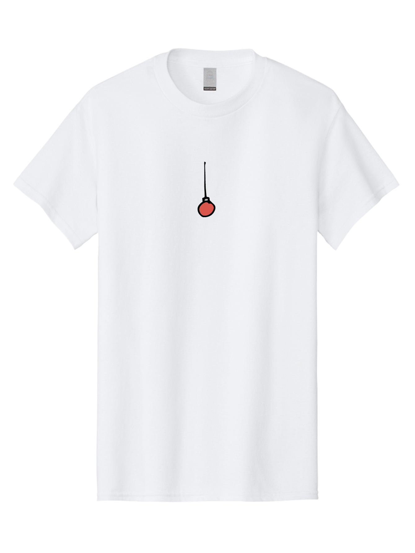 Red-Christmas-Ornament-2 Men'S Graphic Tee, 100% Cotton, Comfortable Casual Summer Wear, Machine Washable, Christmas Bauble, Red Decoration, Hanging Ornament, Festive Decor, Holiday Season, Christmas Tree Decoration Aab074