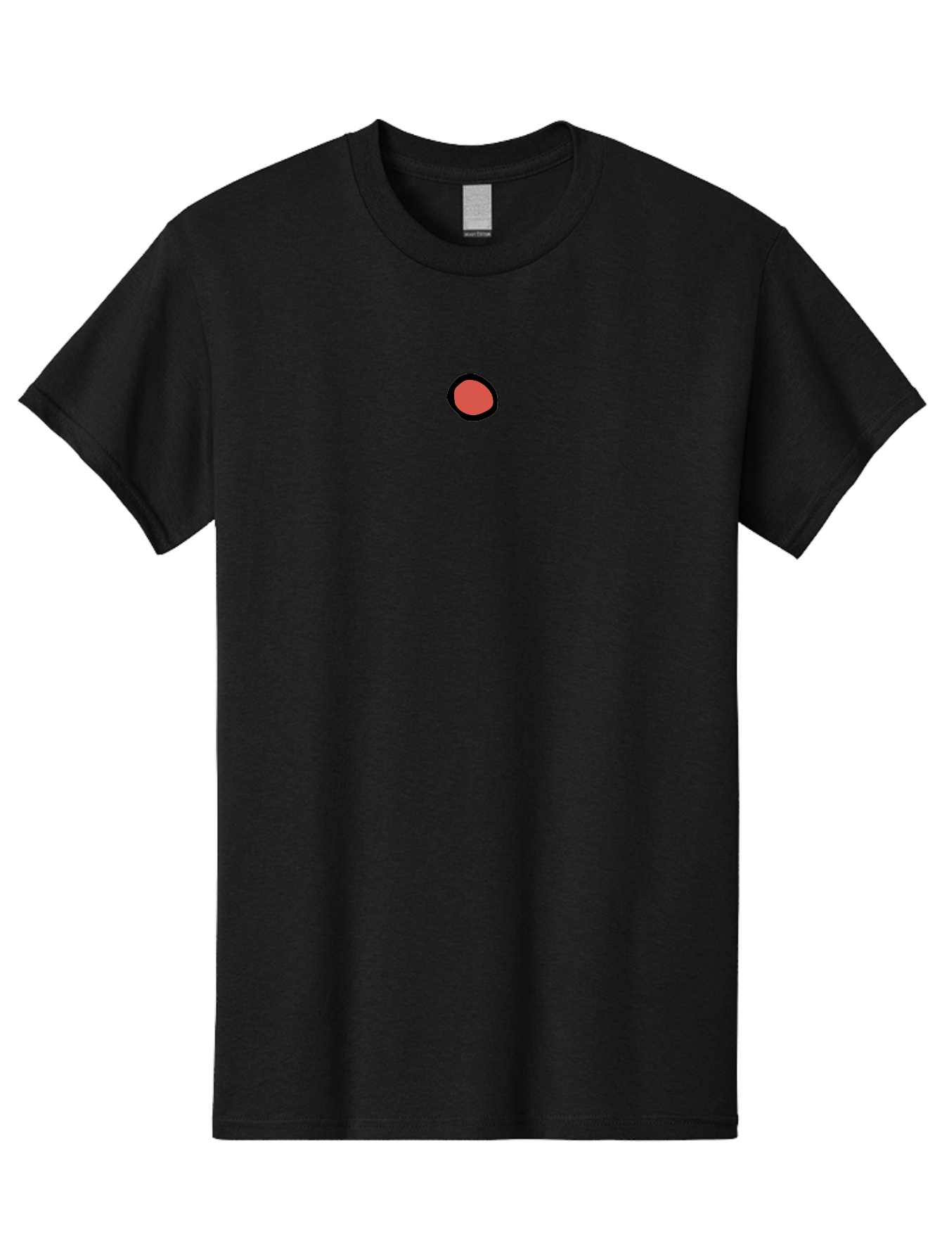 Red-Circle-1 Men'S Graphic Tee, 100% Cotton, Comfortable Casual Summer Wear, Machine Washable, Red Circle, Simple Graphic, Minimalist Design, Bold Color, Black Outline, Geometric Shape, Abstract Art, Modern Illustration Aab077