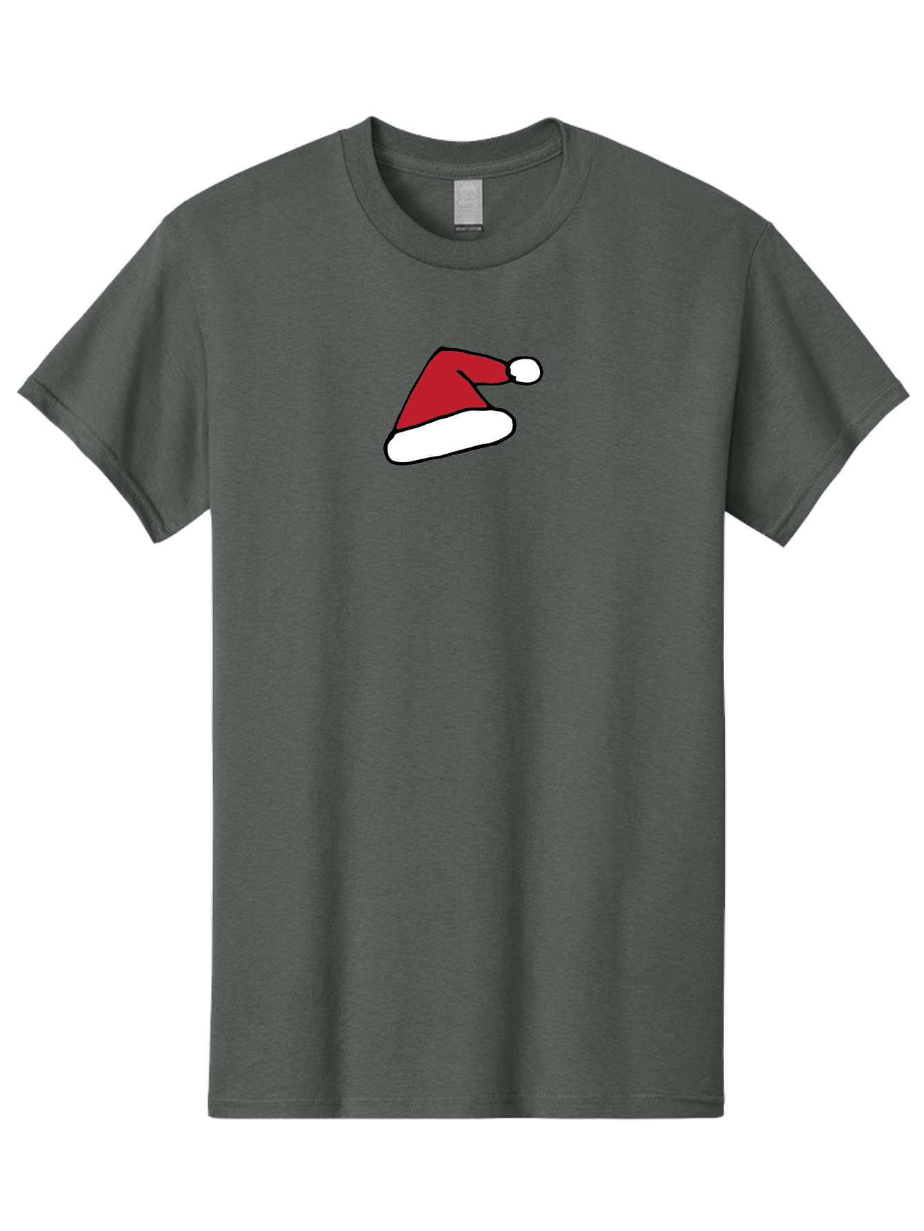 Santa-Hat-1 Men'S Graphic Tee, 100% Cotton, Comfortable Casual Summer Wear, Machine Washable, Christmas Hat, Red And White Hat, Festive Headwear, Holiday Accessory, Cartoon Style, Winter Wear, Santa Claus Hat Aab094