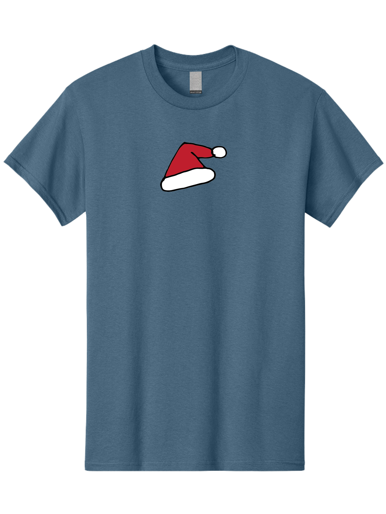 Santa-Hat-1 Men'S Graphic Tee, 100% Cotton, Comfortable Casual Summer Wear, Machine Washable, Christmas Hat, Red And White Hat, Festive Headwear, Holiday Accessory, Cartoon Style, Winter Wear, Santa Claus Hat Aab094