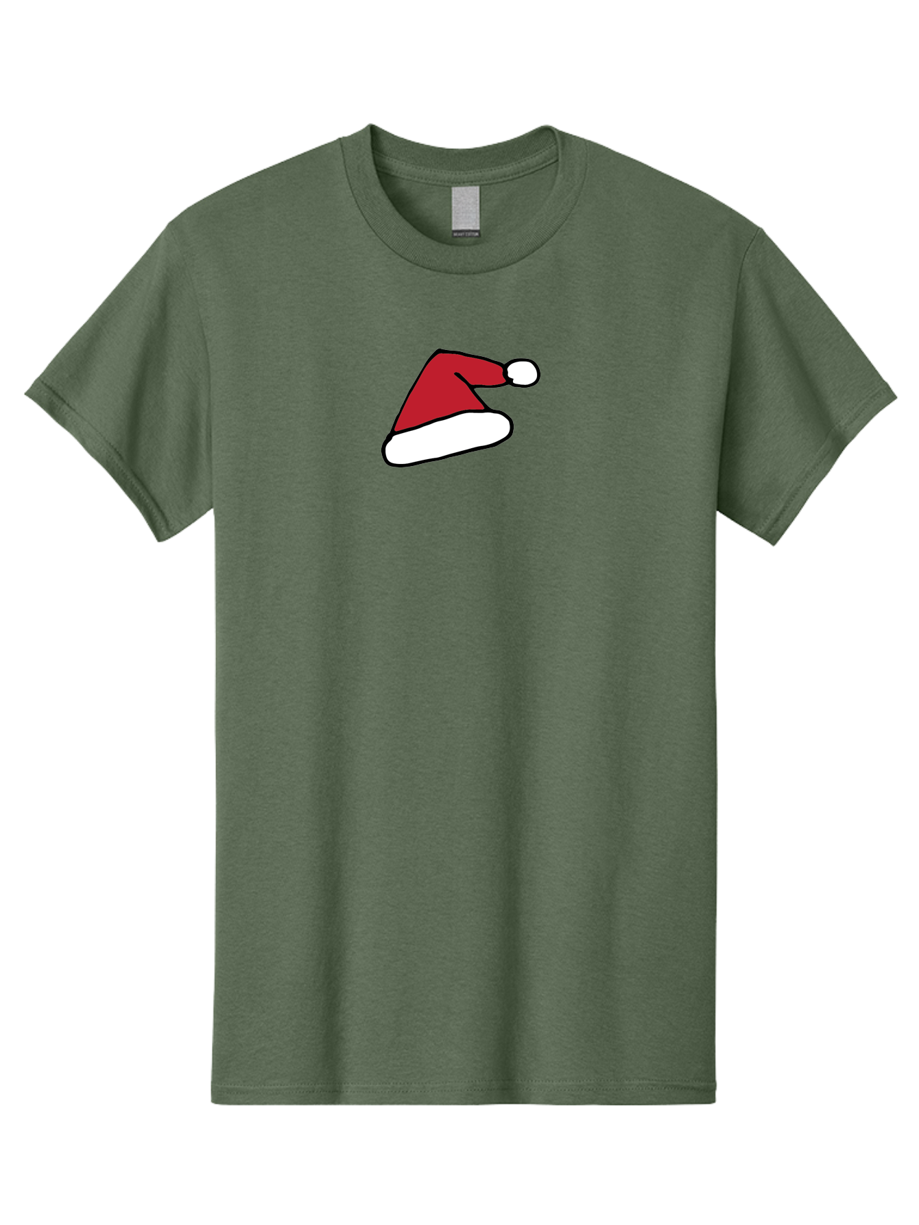 Santa-Hat-1 Men'S Graphic Tee, 100% Cotton, Comfortable Casual Summer Wear, Machine Washable, Christmas Hat, Red And White Hat, Festive Headwear, Holiday Accessory, Cartoon Style, Winter Wear, Santa Claus Hat Aab094