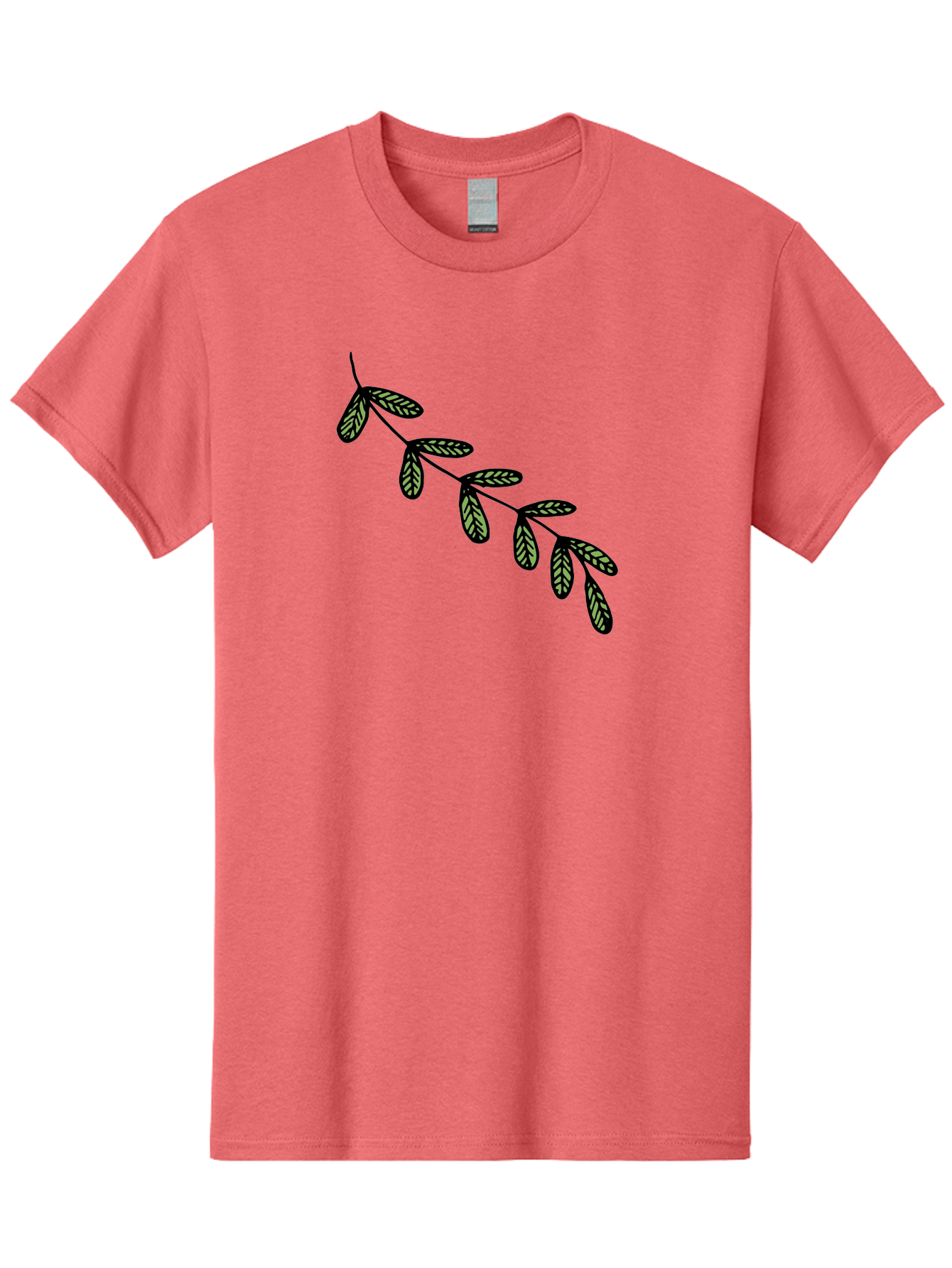 Simple-Leaves Men'S Graphic Tee, 100% Cotton, Comfortable Casual Summer Wear, Machine Washable, Simple Leaf Illustration, Minimalist Leaf Design, Black Leaves, Leaf Pattern, Botanical Art, Leaf Texture, Nature-Inspired Graphics Aab104