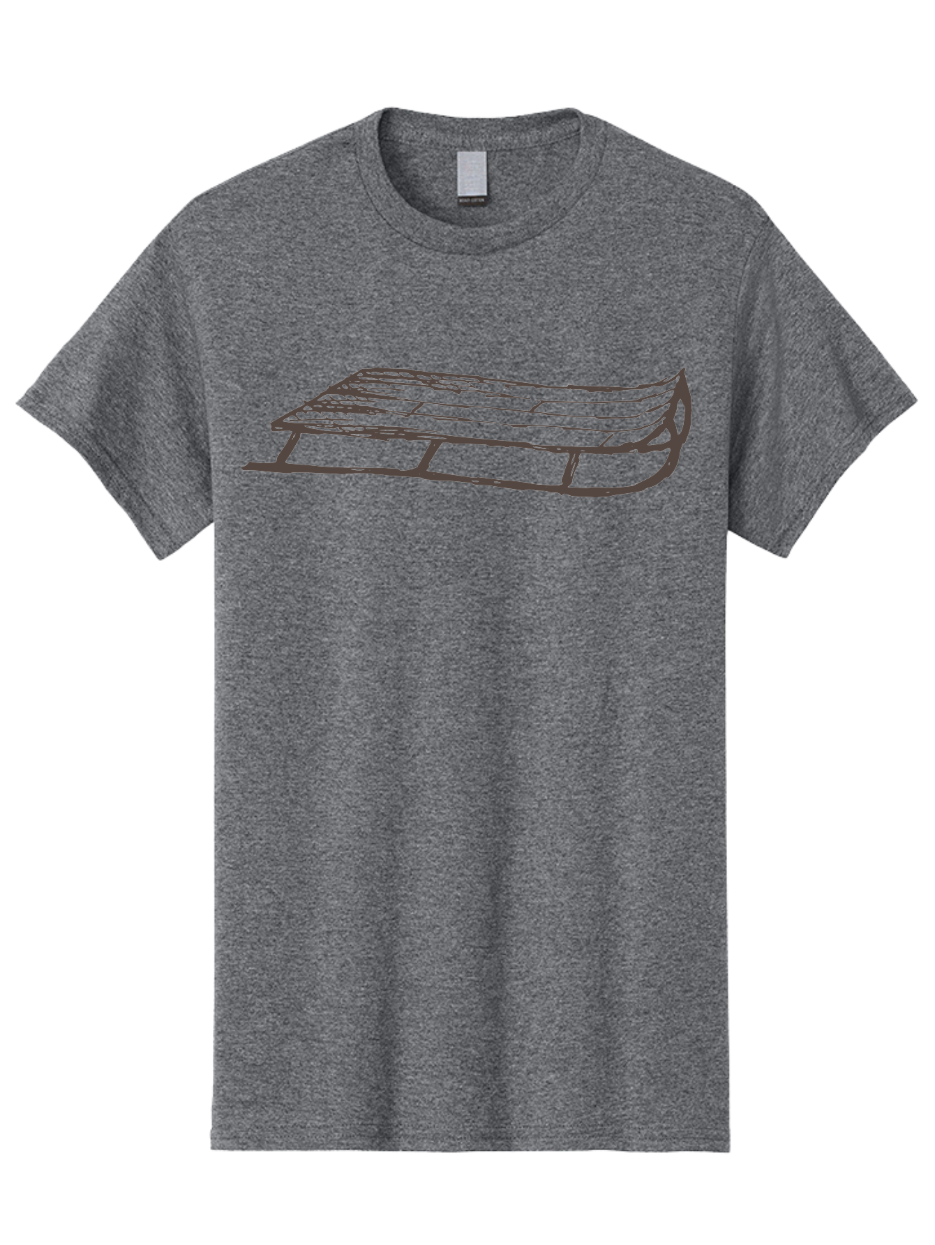 Sleigh Men'S Graphic Tee, 100% Cotton, Comfortable Casual Summer Wear, Machine Washable, Winter Sled, Festive Season, Snow Ride, Joyful Activity, Wooden Frame, Curved Runners, Holiday Fun, Winter Sport, Snowy Landscape, Cold Weather, Aab109