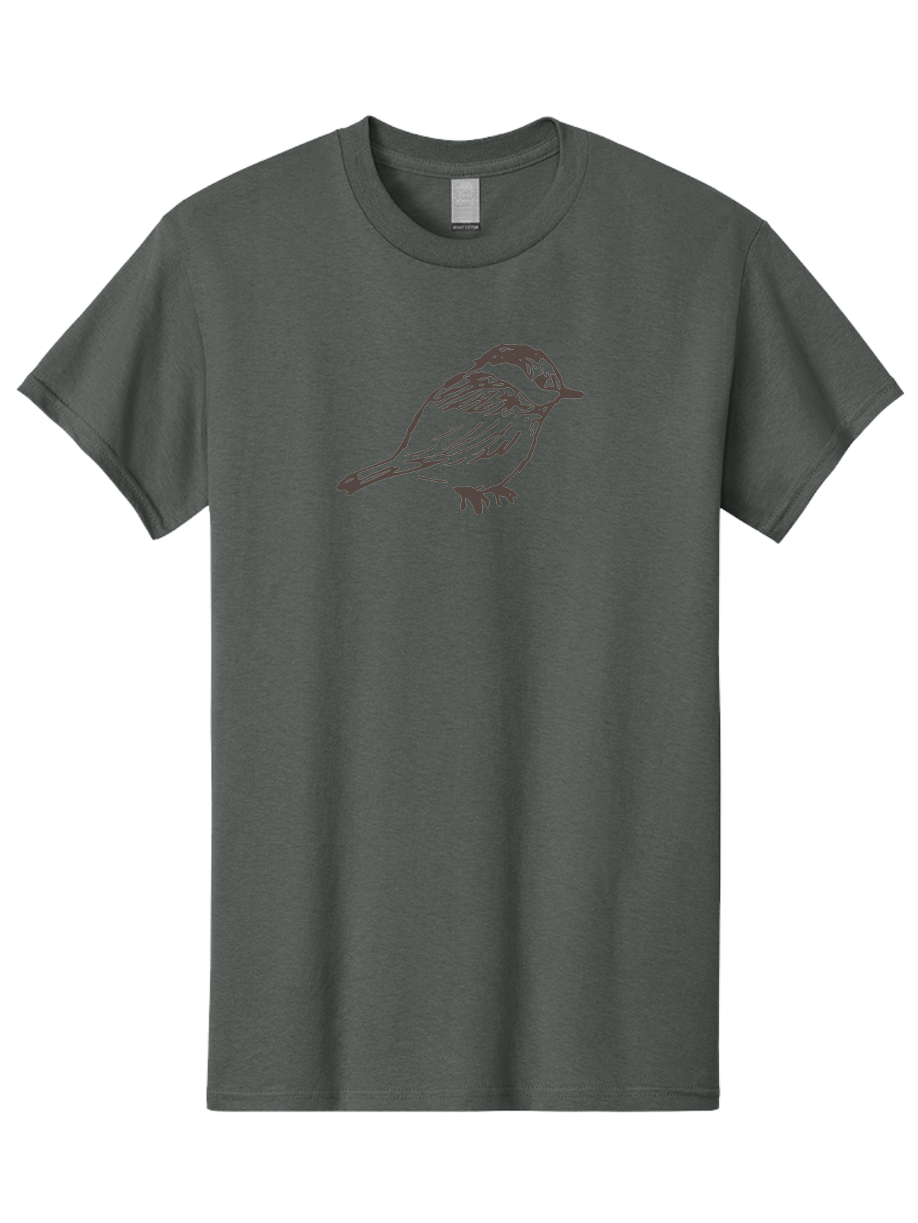 Sparrow Men'S Graphic Tee, 100% Cotton, Comfortable Casual Summer Wear, Machine Washable, Simple Bird, Illustration Art, Minimalist Design, Animal Graphics, Wildlife Illustration, Bird Species Aab130