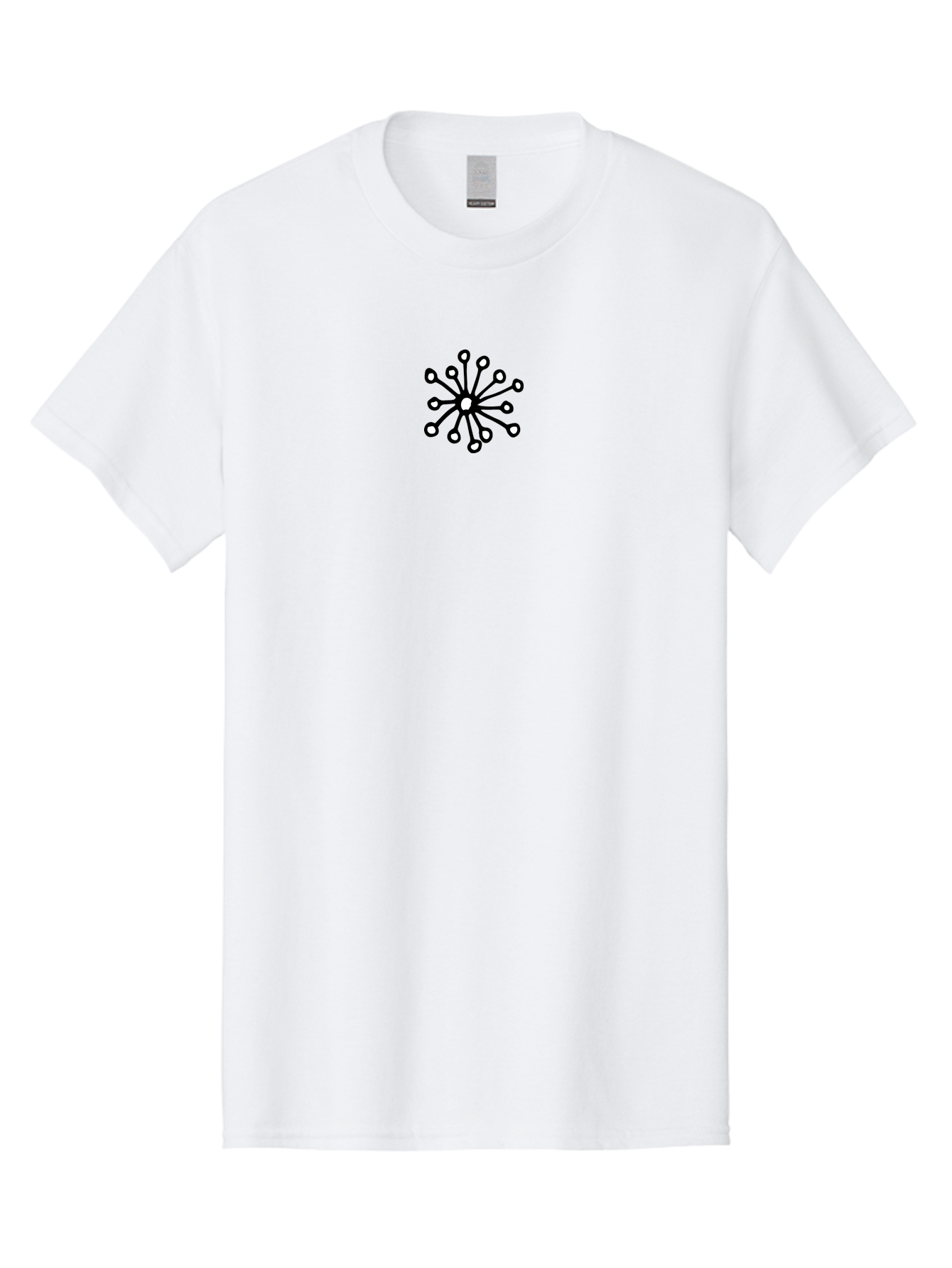 Sperm-Cell Men'S Graphic Tee, 100% Cotton, Comfortable Casual Summer Wear, Machine Washable, Bacteria Illustration, Simple Design, Microbial Art, Abstract Shapes, Black And White, Minimalist Style, Scientific Graphics Aab131