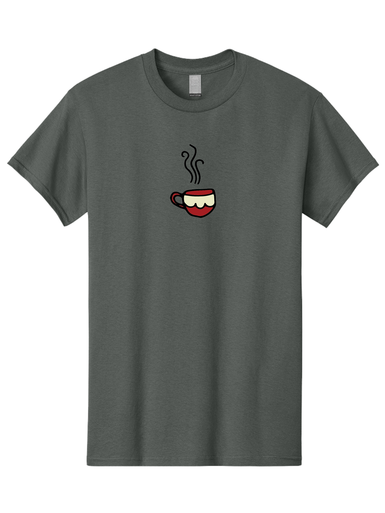 Steaming-Cup Men'S Graphic Tee, 100% Cotton, Comfortable Casual Summer Wear, Machine Washable, Steaming Hot Coffee, Morning Pick-Me-Up, Coffee Break, Hot Beverage, Coffee Cup, Hot Drink, Daily Grind Aab138