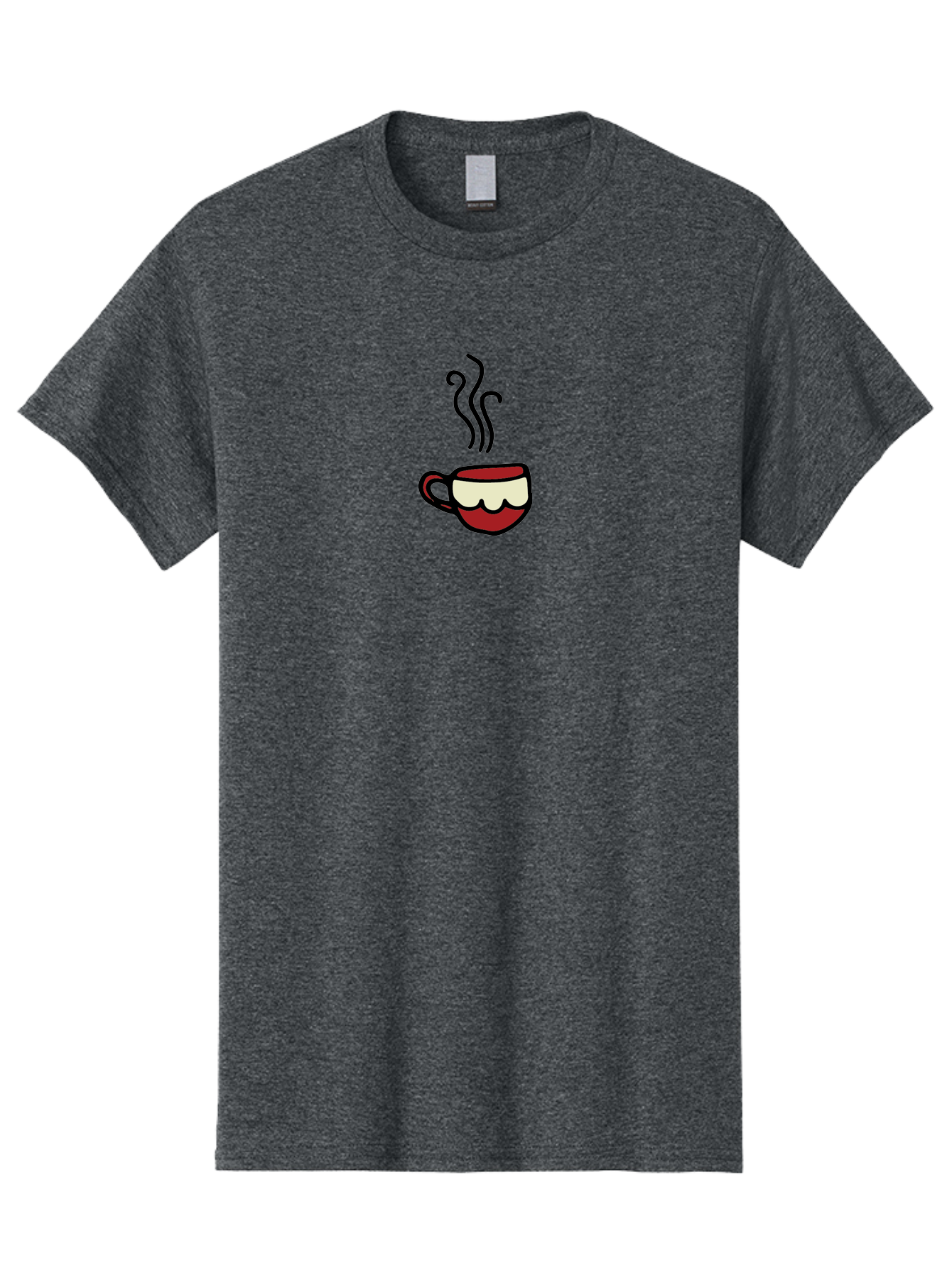 Steaming-Cup Men'S Graphic Tee, 100% Cotton, Comfortable Casual Summer Wear, Machine Washable, Steaming Hot Coffee, Morning Pick-Me-Up, Coffee Break, Hot Beverage, Coffee Cup, Hot Drink, Daily Grind Aab138