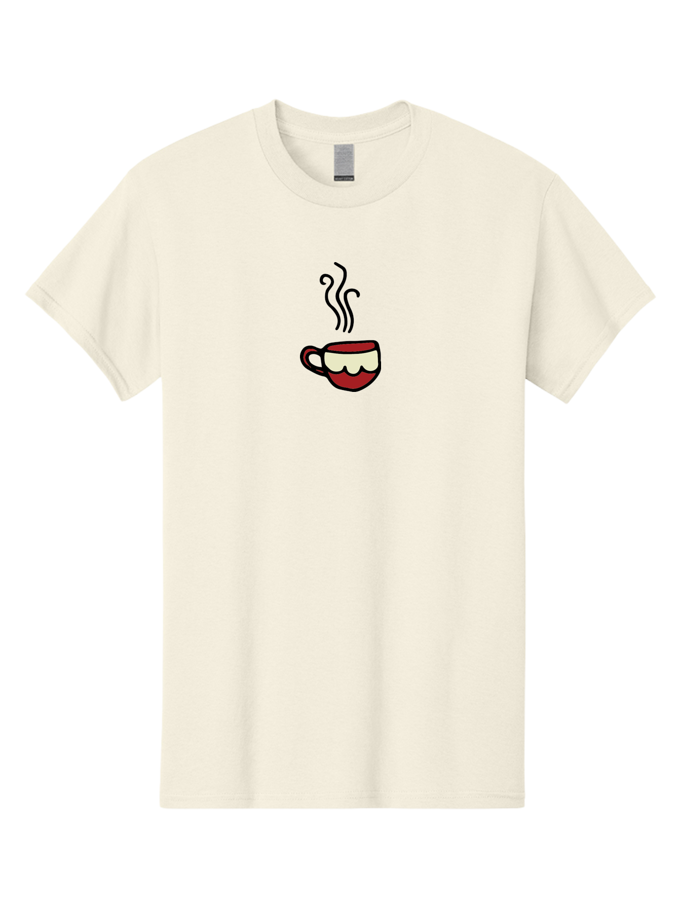 Steaming-Cup Men'S Graphic Tee, 100% Cotton, Comfortable Casual Summer Wear, Machine Washable, Steaming Hot Coffee, Morning Pick-Me-Up, Coffee Break, Hot Beverage, Coffee Cup, Hot Drink, Daily Grind Aab138