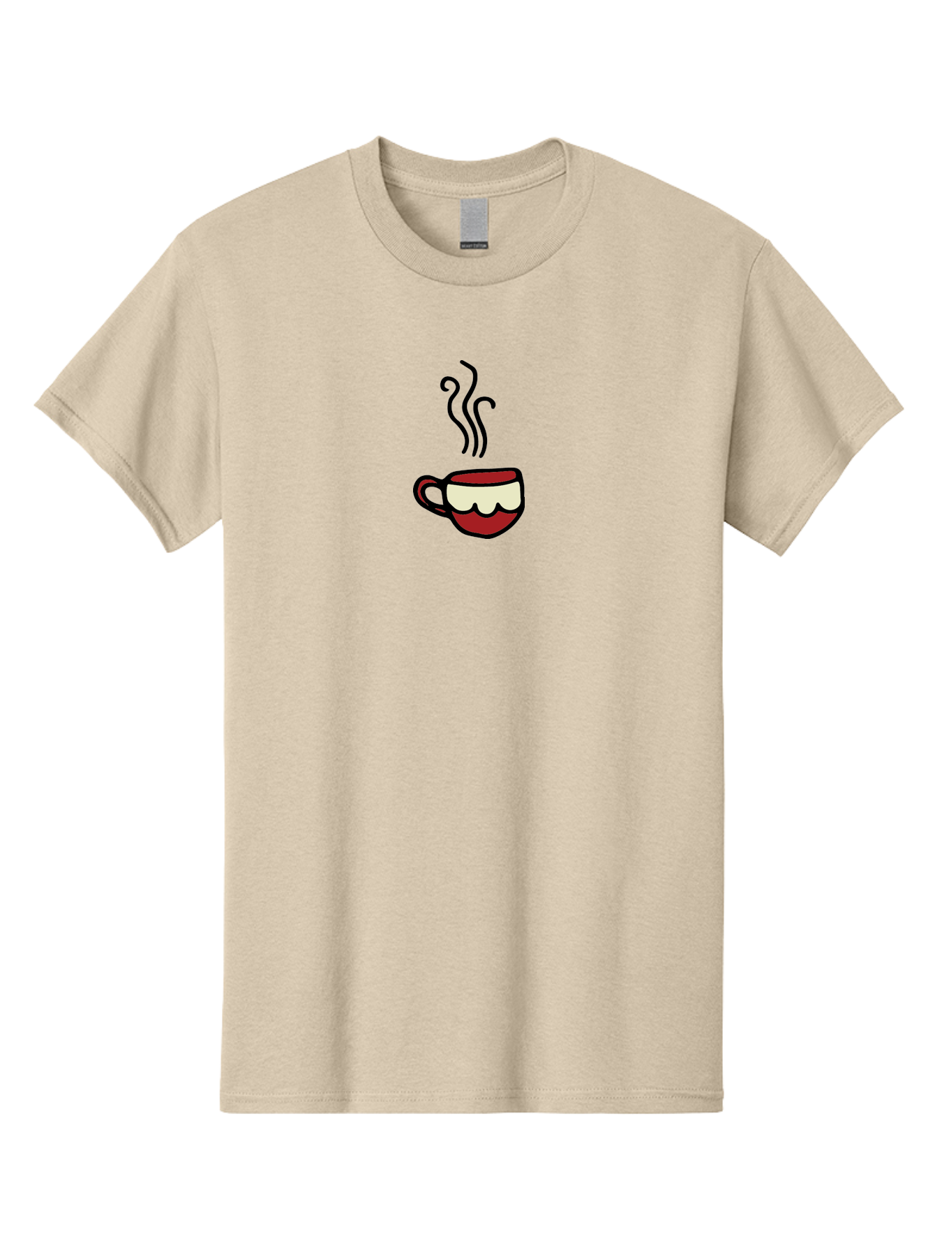 Steaming-Cup Men'S Graphic Tee, 100% Cotton, Comfortable Casual Summer Wear, Machine Washable, Steaming Hot Coffee, Morning Pick-Me-Up, Coffee Break, Hot Beverage, Coffee Cup, Hot Drink, Daily Grind Aab138