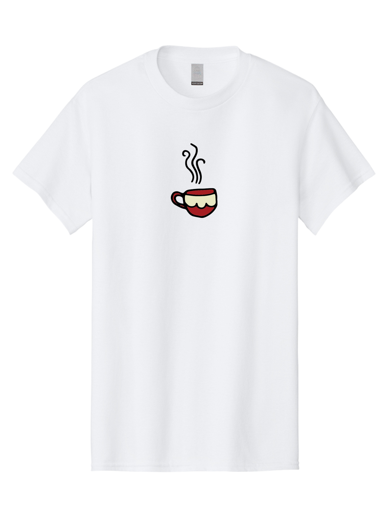 Steaming-Cup Men'S Graphic Tee, 100% Cotton, Comfortable Casual Summer Wear, Machine Washable, Steaming Hot Coffee, Morning Pick-Me-Up, Coffee Break, Hot Beverage, Coffee Cup, Hot Drink, Daily Grind Aab138