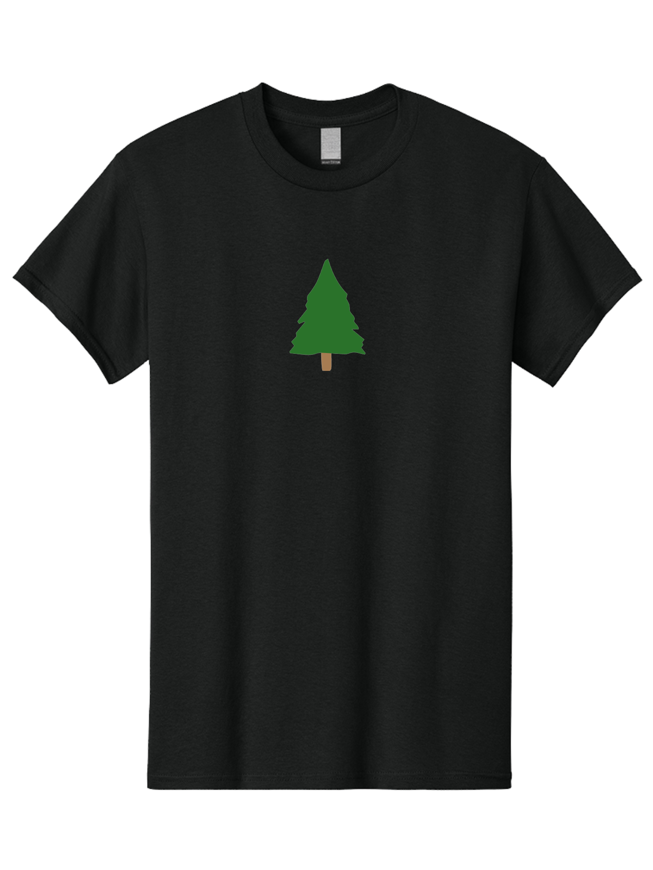 Tree-2 Men'S Graphic Tee, 100% Cotton, Comfortable Casual Summer Wear, Machine Washable, Simple Pine Tree, Minimalist Illustration, Evergreen Tree, Cartoon Style, Forest Icon, Eco-Friendly Symbol, Nature Graphic, Coniferous Tree, Digital Art Aab148