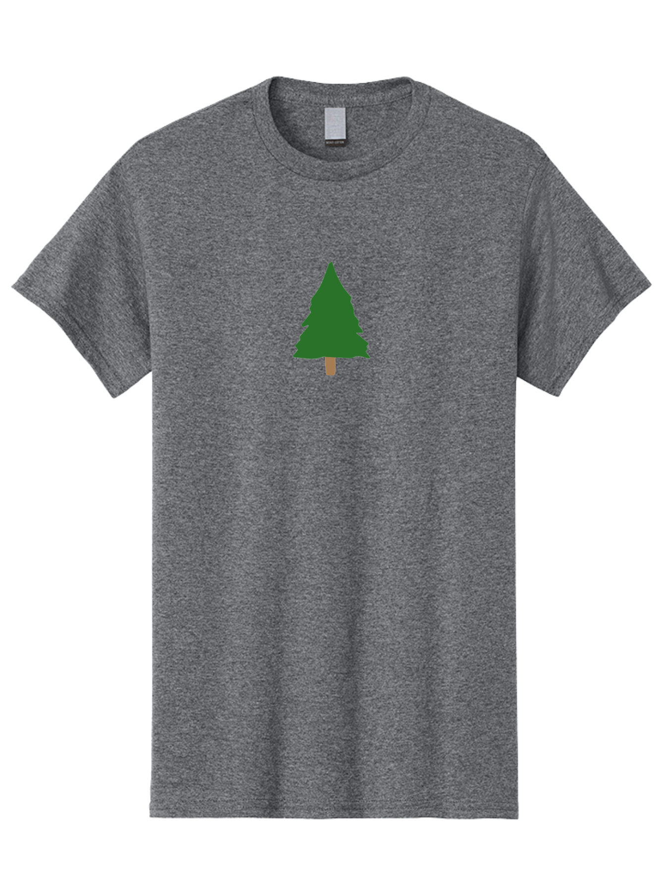 Tree-2 Men'S Graphic Tee, 100% Cotton, Comfortable Casual Summer Wear, Machine Washable, Simple Pine Tree, Minimalist Illustration, Evergreen Tree, Cartoon Style, Forest Icon, Eco-Friendly Symbol, Nature Graphic, Coniferous Tree, Digital Art Aab148