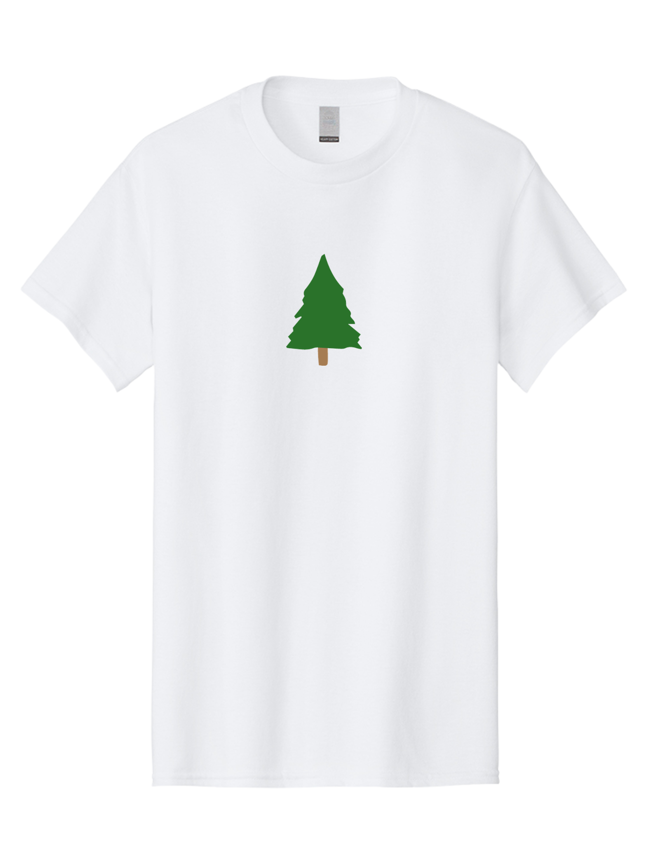 Tree-2 Men'S Graphic Tee, 100% Cotton, Comfortable Casual Summer Wear, Machine Washable, Simple Pine Tree, Minimalist Illustration, Evergreen Tree, Cartoon Style, Forest Icon, Eco-Friendly Symbol, Nature Graphic, Coniferous Tree, Digital Art Aab148