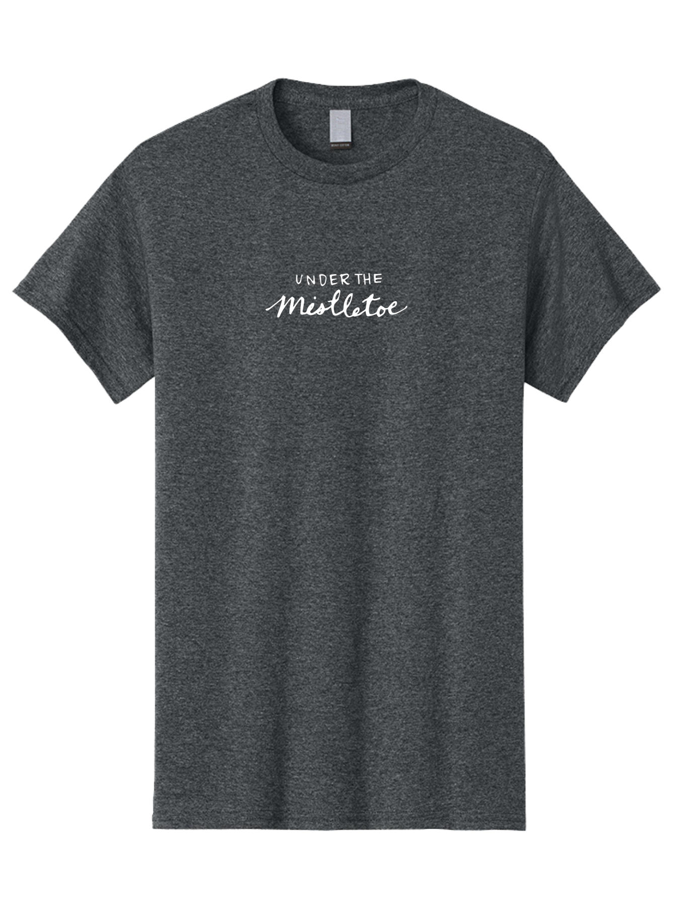 Under-The-Mistletoe Men'S Graphic Tee, 100% Cotton, Comfortable Casual Summer Wear, Machine Washable, Christmas Theme, Holiday Greeting, Festive Card, Winter Decor, Mistletoe Tradition, Festive Atmosphere, Holiday Romance Aab154