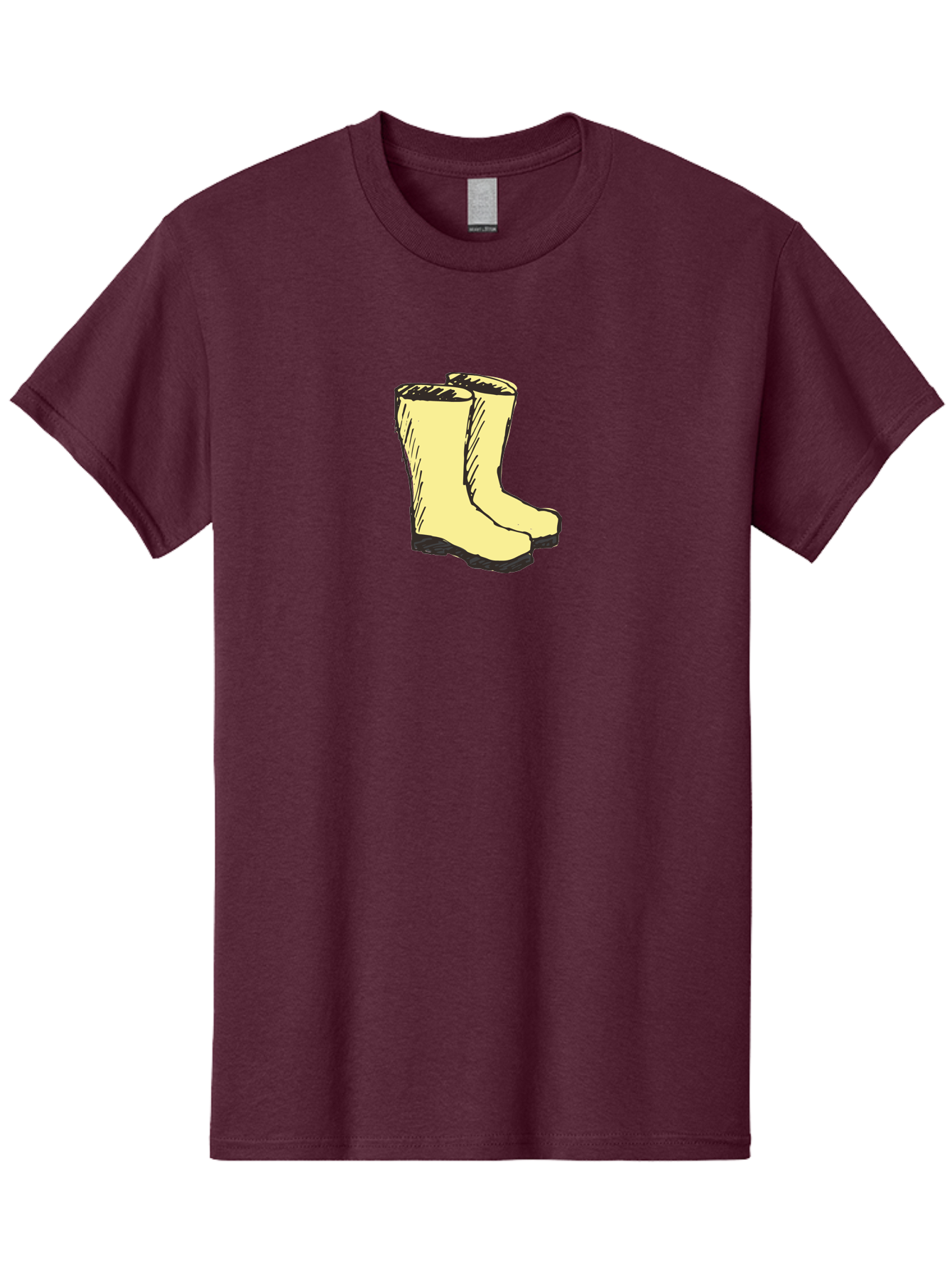 Yellow-Rain-Boots Men'S Graphic Tee, 100% Cotton, Comfortable Casual Summer Wear, Machine Washable, Yellow Rain Boots, Waterproof Footwear, Outdoor Gear, Rubber Boots, Hiking Boots, Fashion Boots, Rugged Style, Casual Wear, Outdoor Activities Aab183