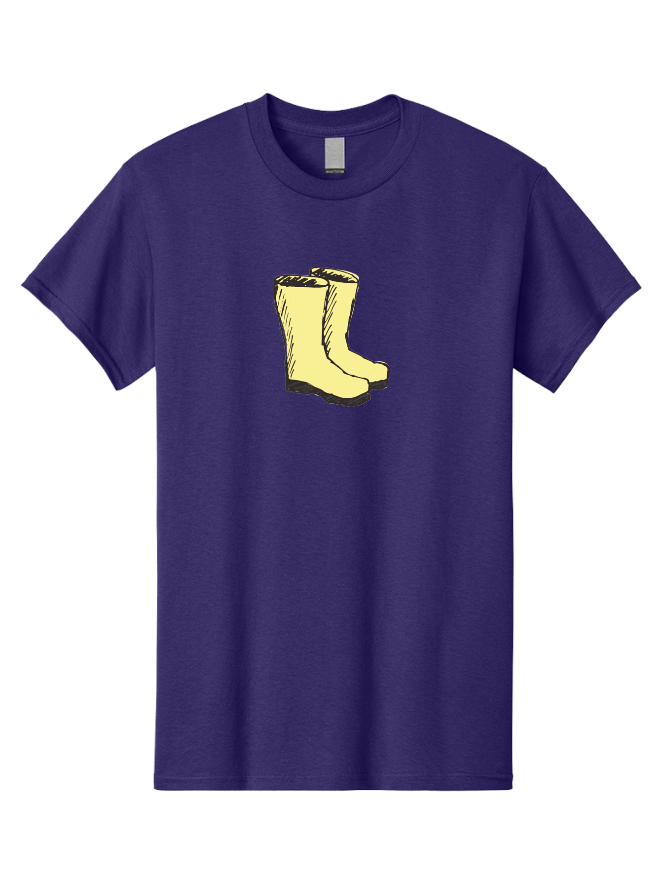 Yellow-Rain-Boots Men'S Graphic Tee, 100% Cotton, Comfortable Casual Summer Wear, Machine Washable, Yellow Rain Boots, Waterproof Footwear, Outdoor Gear, Rubber Boots, Hiking Boots, Fashion Boots, Rugged Style, Casual Wear, Outdoor Activities Aab183