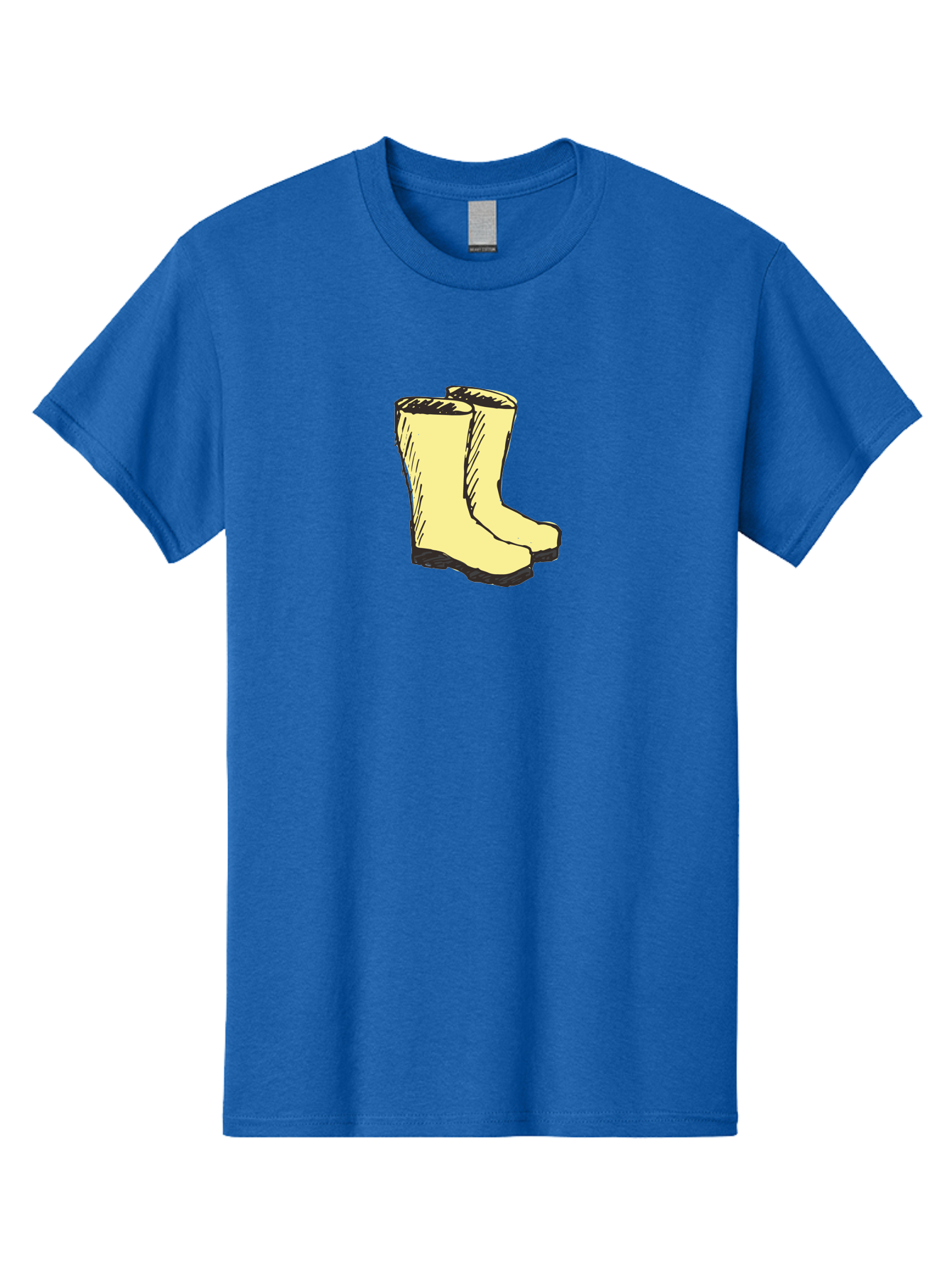 Yellow-Rain-Boots Men'S Graphic Tee, 100% Cotton, Comfortable Casual Summer Wear, Machine Washable, Yellow Rain Boots, Waterproof Footwear, Outdoor Gear, Rubber Boots, Hiking Boots, Fashion Boots, Rugged Style, Casual Wear, Outdoor Activities Aab183