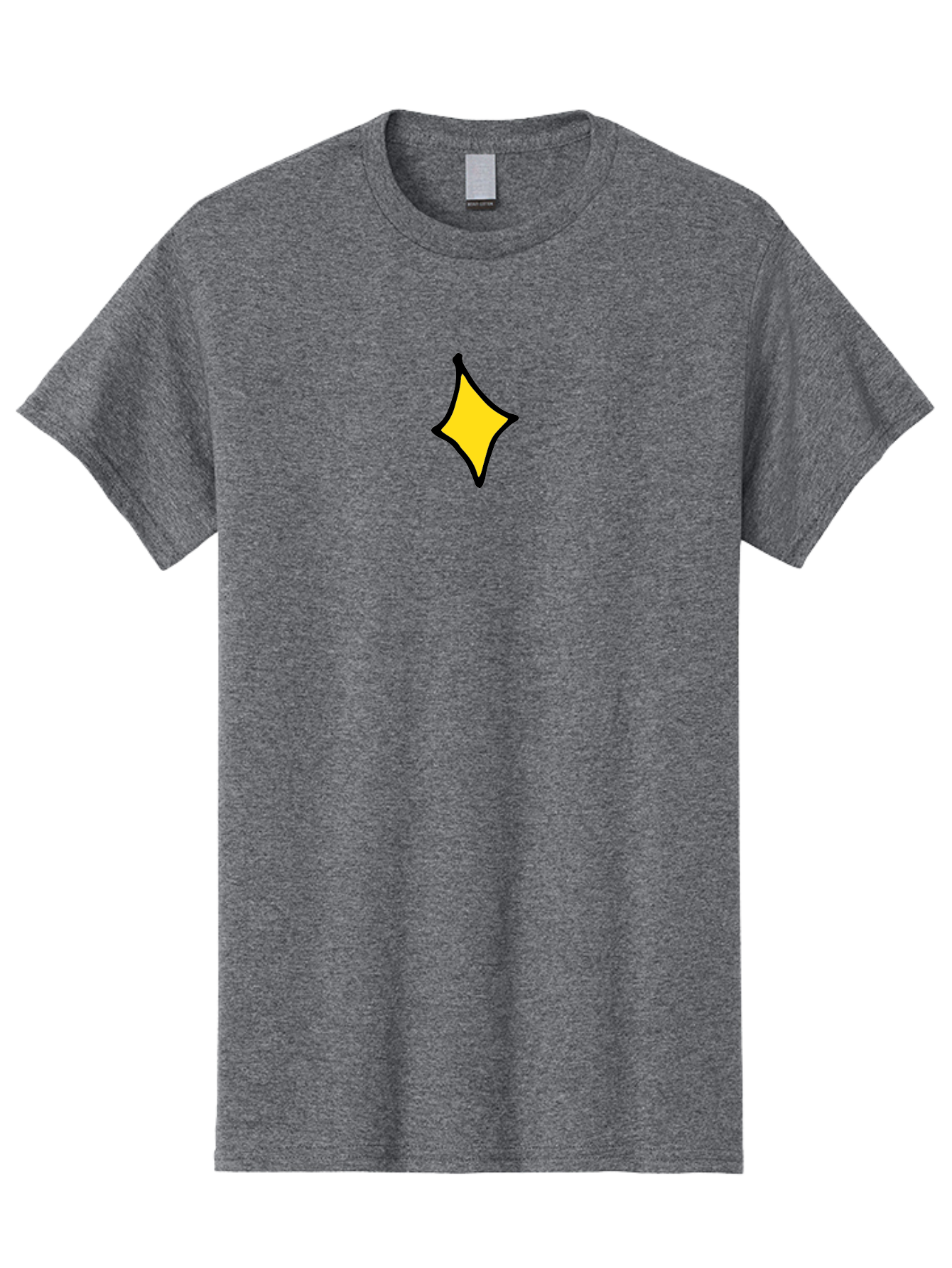 Yellow-Star-2 Men'S Graphic Tee, 100% Cotton, Comfortable Casual Summer Wear, Machine Washable, Yellow Star, Abstract Shape, Graphic Design, Minimalist Art, Simple Icon, Cartoon Style, Whimsical Symbol, Digital Illustration, Modern Graphic Aab186