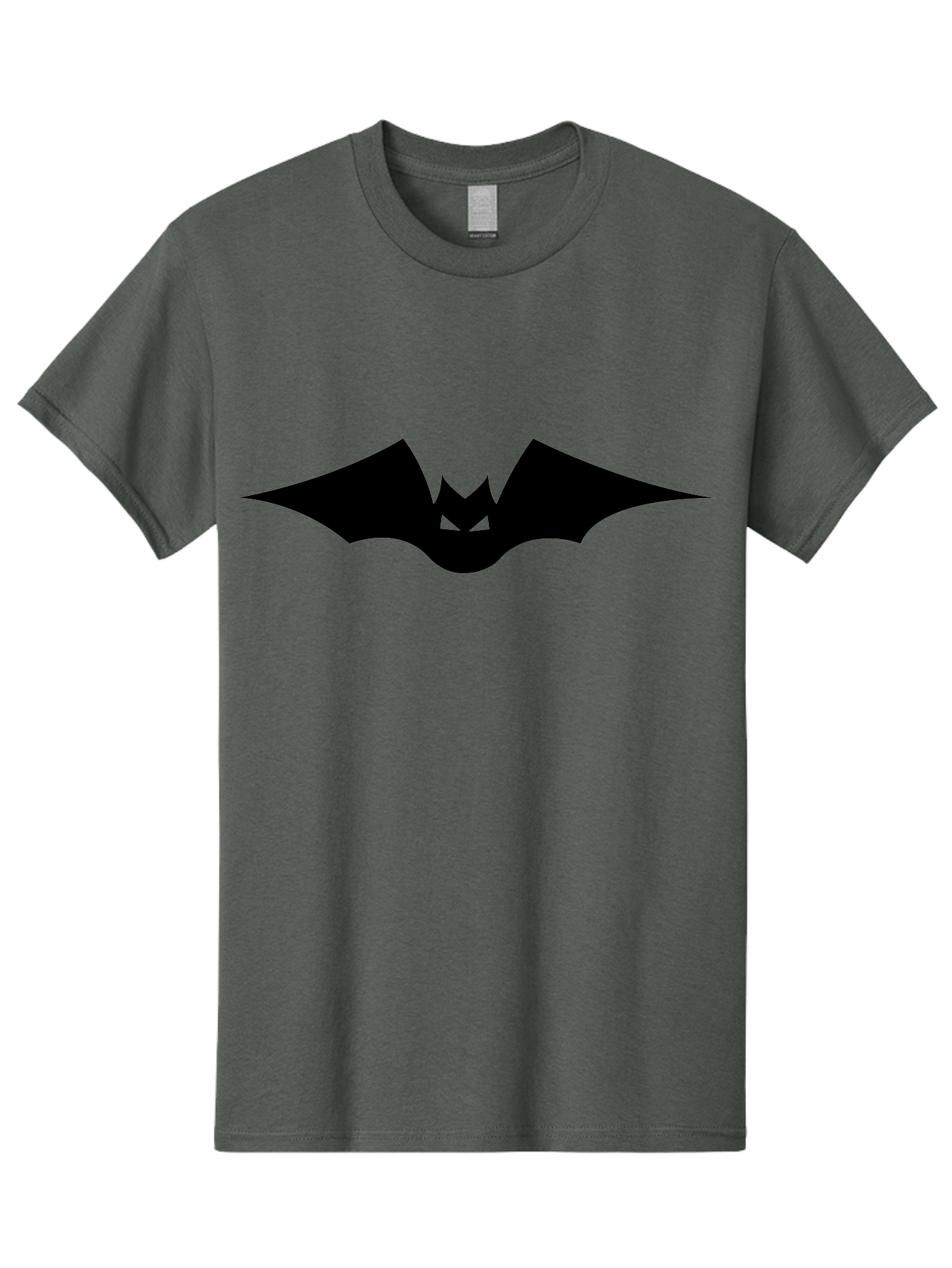 Bat-Icon Men'S Graphic Tee, 100% Cotton, Comfortable Casual Summer Wear, Machine Washable, Black Bat Silhouette, Flying Bat, Bat Wings, Spooky Atmosphere, Halloween Symbol, Gothic Icon, Mysterious Creature Aab191