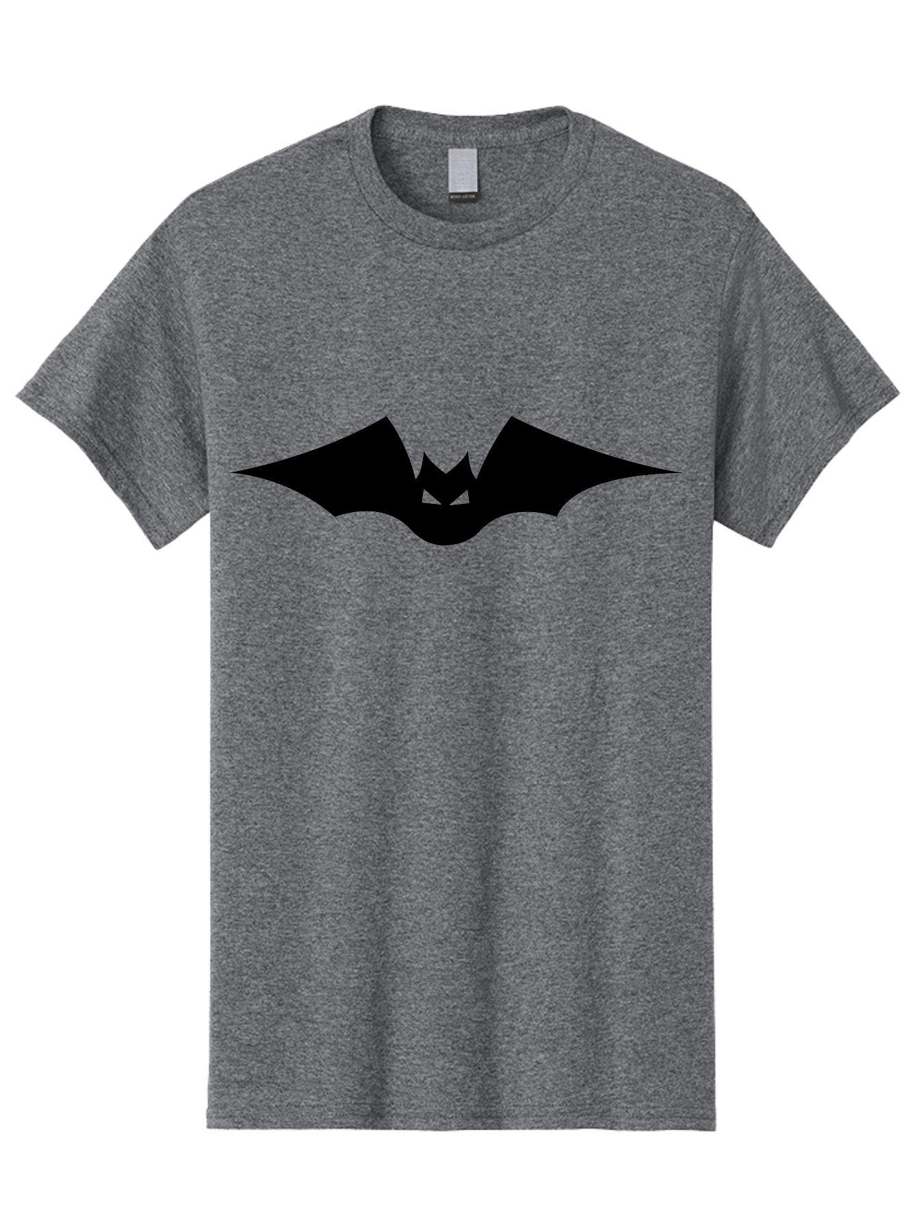 Bat-Icon Men'S Graphic Tee, 100% Cotton, Comfortable Casual Summer Wear, Machine Washable, Black Bat Silhouette, Flying Bat, Bat Wings, Spooky Atmosphere, Halloween Symbol, Gothic Icon, Mysterious Creature Aab191