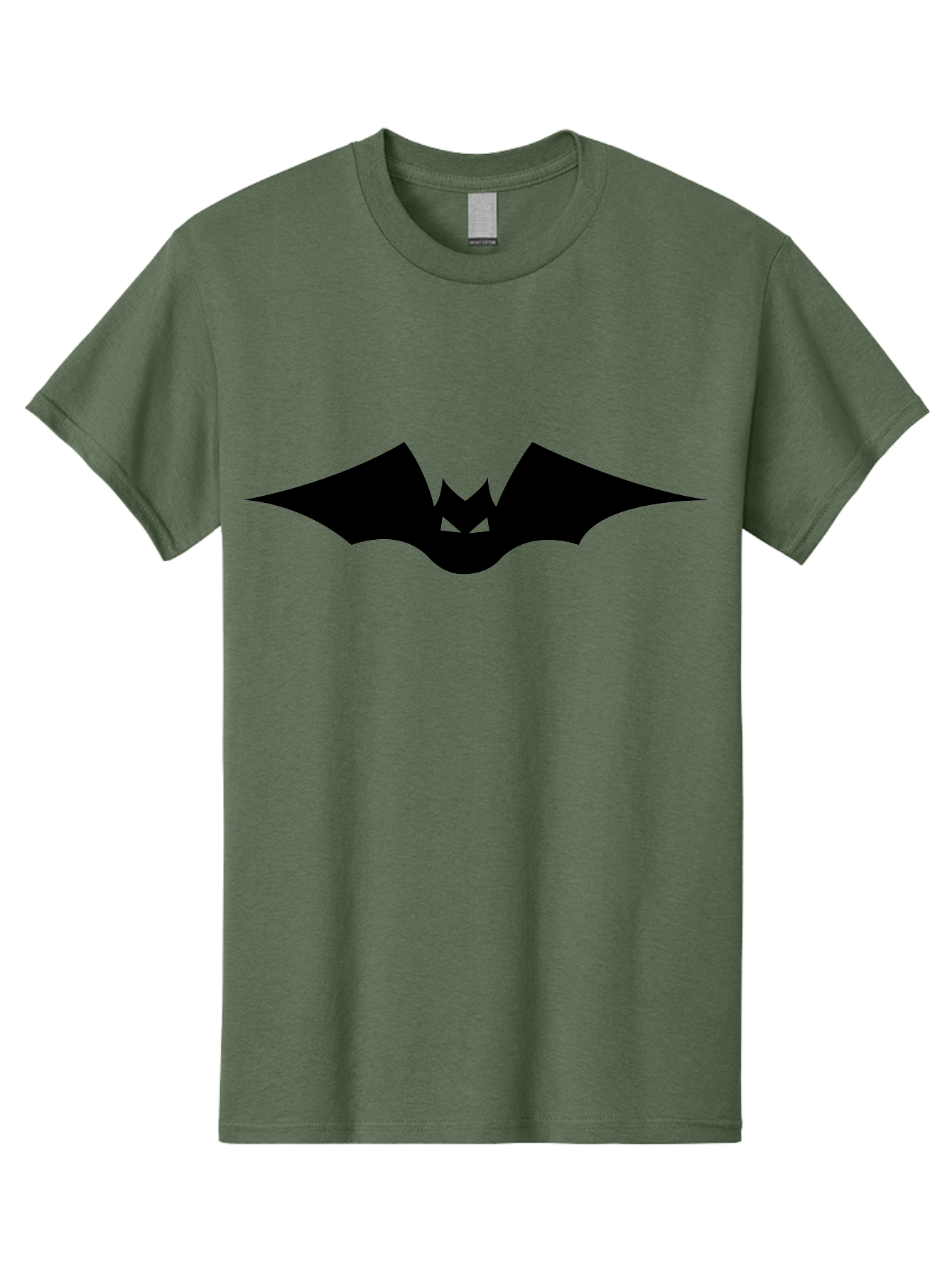 Bat-Icon Men'S Graphic Tee, 100% Cotton, Comfortable Casual Summer Wear, Machine Washable, Black Bat Silhouette, Flying Bat, Bat Wings, Spooky Atmosphere, Halloween Symbol, Gothic Icon, Mysterious Creature Aab191