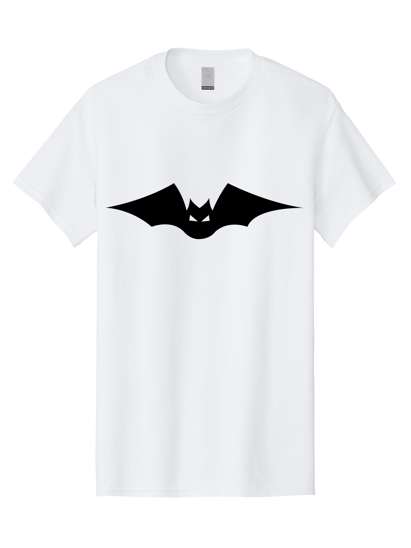 Bat-Icon Men'S Graphic Tee, 100% Cotton, Comfortable Casual Summer Wear, Machine Washable, Black Bat Silhouette, Flying Bat, Bat Wings, Spooky Atmosphere, Halloween Symbol, Gothic Icon, Mysterious Creature Aab191