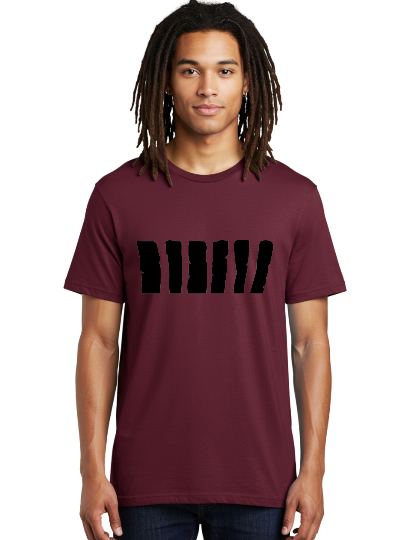 Bimbim Men'S Graphic Tee, 100% Cotton, Comfortable Casual Summer Wear, Machine Washable, Stylized Text, Bold Font, Black Letters, Modern Design, Graphic Element, Abstract Typography, Sleek Aesthetic Aab199