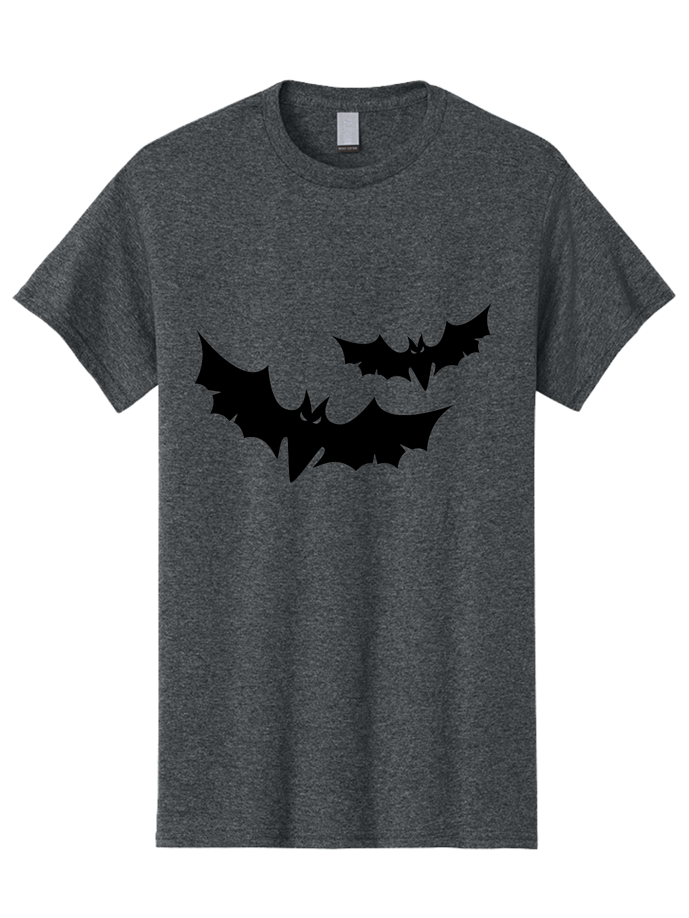 Black-Bats Men'S Graphic Tee, 100% Cotton, Comfortable Casual Summer Wear, Machine Washable, Halloween Bats, Black Bats, Bat Silhouettes, Spooky Decor, Halloween Decorations, Flying Bats, Halloween Theme Aab201
