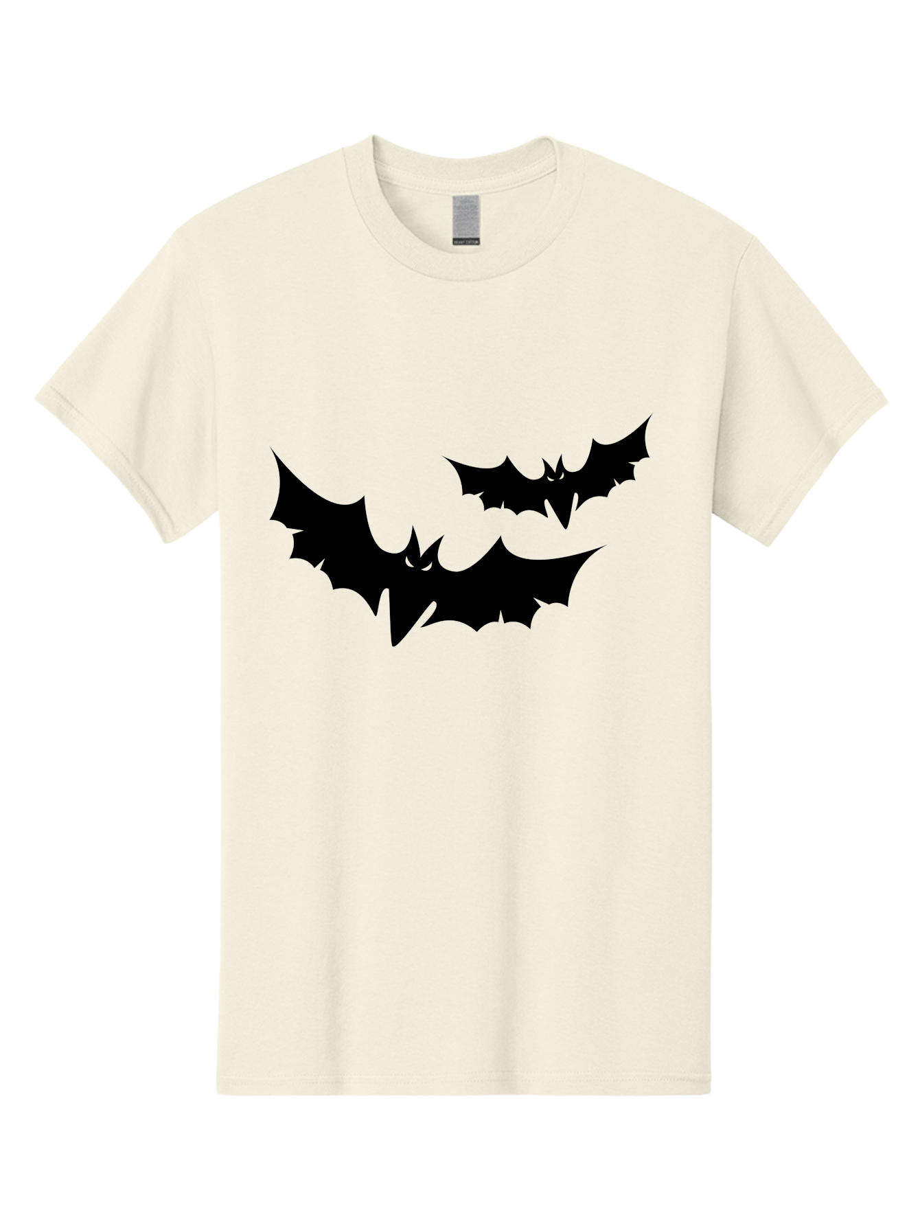 Black-Bats Men'S Graphic Tee, 100% Cotton, Comfortable Casual Summer Wear, Machine Washable, Halloween Bats, Black Bats, Bat Silhouettes, Spooky Decor, Halloween Decorations, Flying Bats, Halloween Theme Aab201