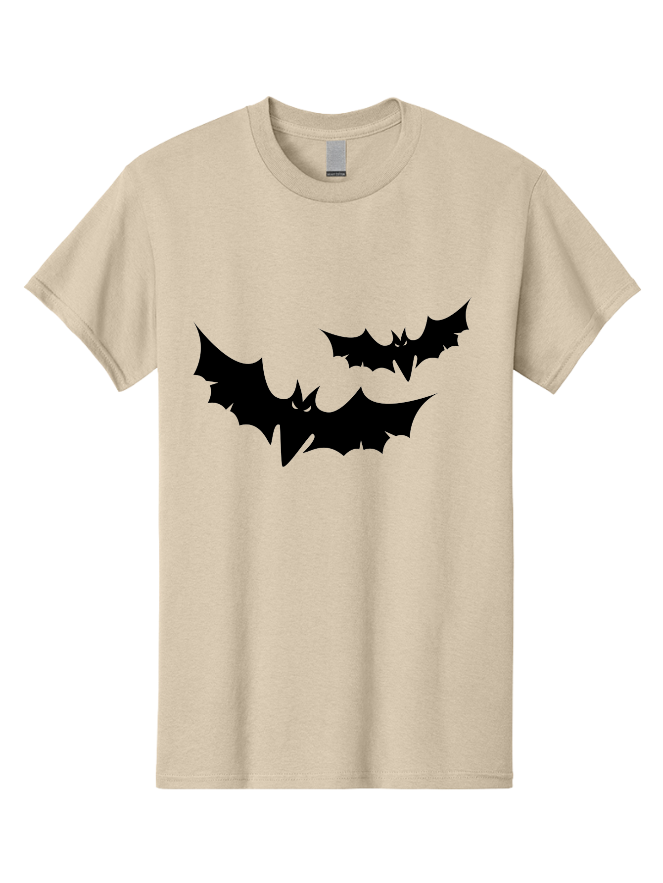 Black-Bats Men'S Graphic Tee, 100% Cotton, Comfortable Casual Summer Wear, Machine Washable, Halloween Bats, Black Bats, Bat Silhouettes, Spooky Decor, Halloween Decorations, Flying Bats, Halloween Theme Aab201