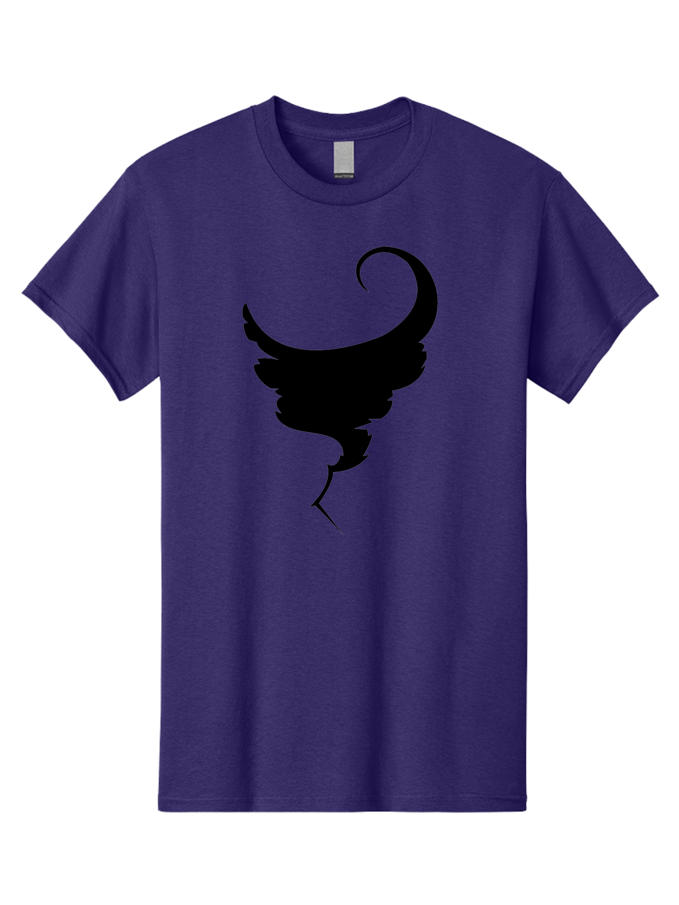 Black-Feather-Silhouette Men'S Graphic Tee, 100% Cotton, Comfortable Casual Summer Wear, Machine Washable, Feather Icon, Black Silhouette, Majestic Wing, Elegant Design, Symbolic Imagery, Minimalist Art, Stylized Feather, Modern Graphic Aab206