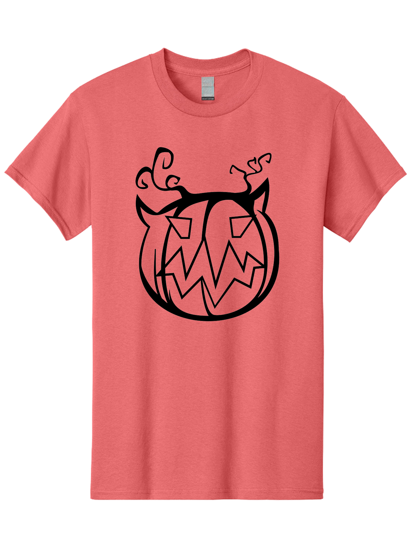 Jack-O-Lantern-1 Men'S Graphic Tee, 100% Cotton, Comfortable Casual Summer Wear, Machine Washable, Halloween Pumpkin, Jack O Lantern, Spooky Face, Cartoon Illustration, Creepy Eyes, Fall Season, Autumn Decor, Festive Design, Black Outline Aab228