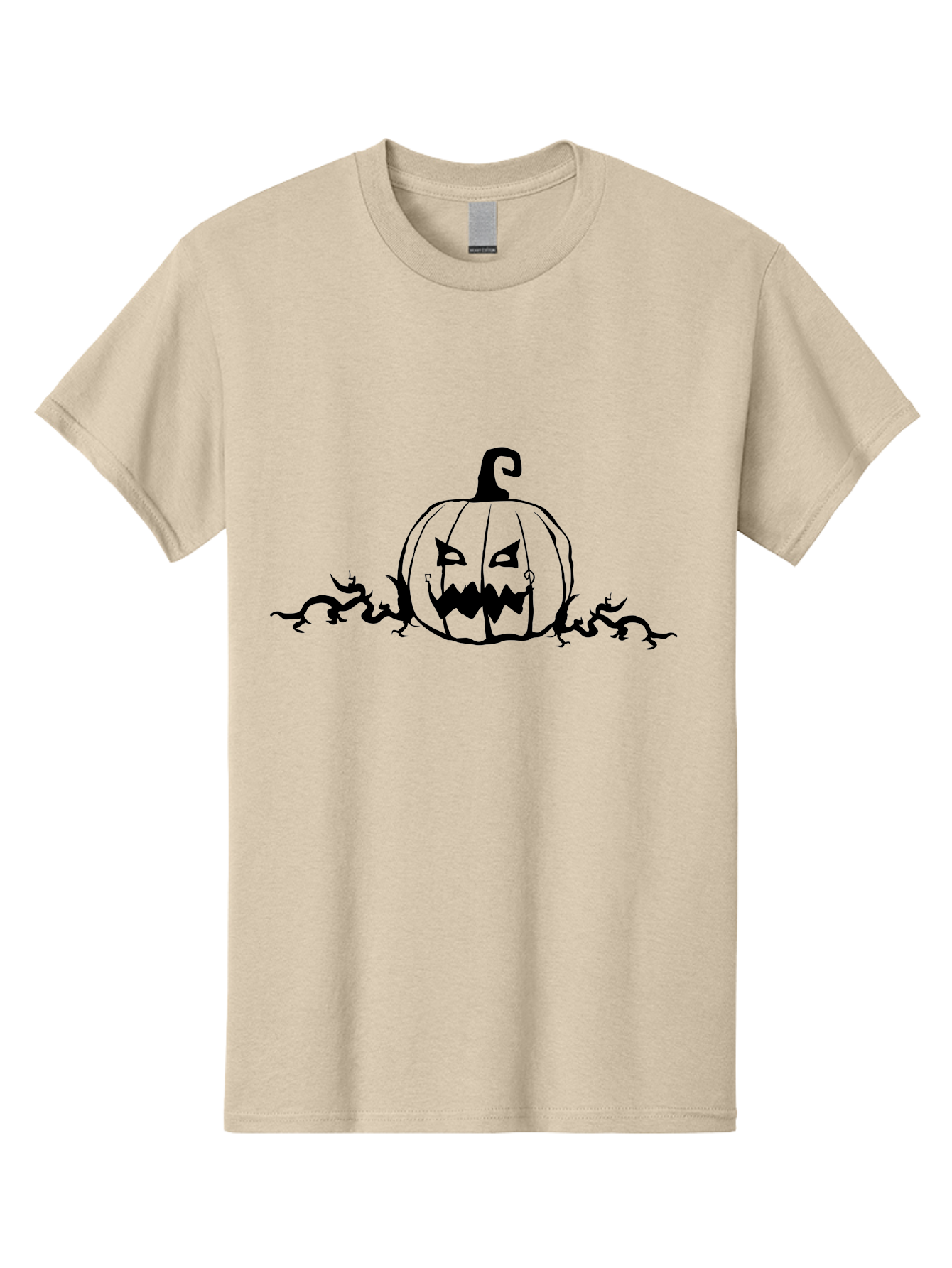 Jack-O-Lantern-2 Men'S Graphic Tee, 100% Cotton, Comfortable Casual Summer Wear, Machine Washable, Halloween Pumpkin, Jack O'Lantern, Spooky Atmosphere, Autumn Decorations, Halloween Theme, Scary Faces, Festive Design Aab229