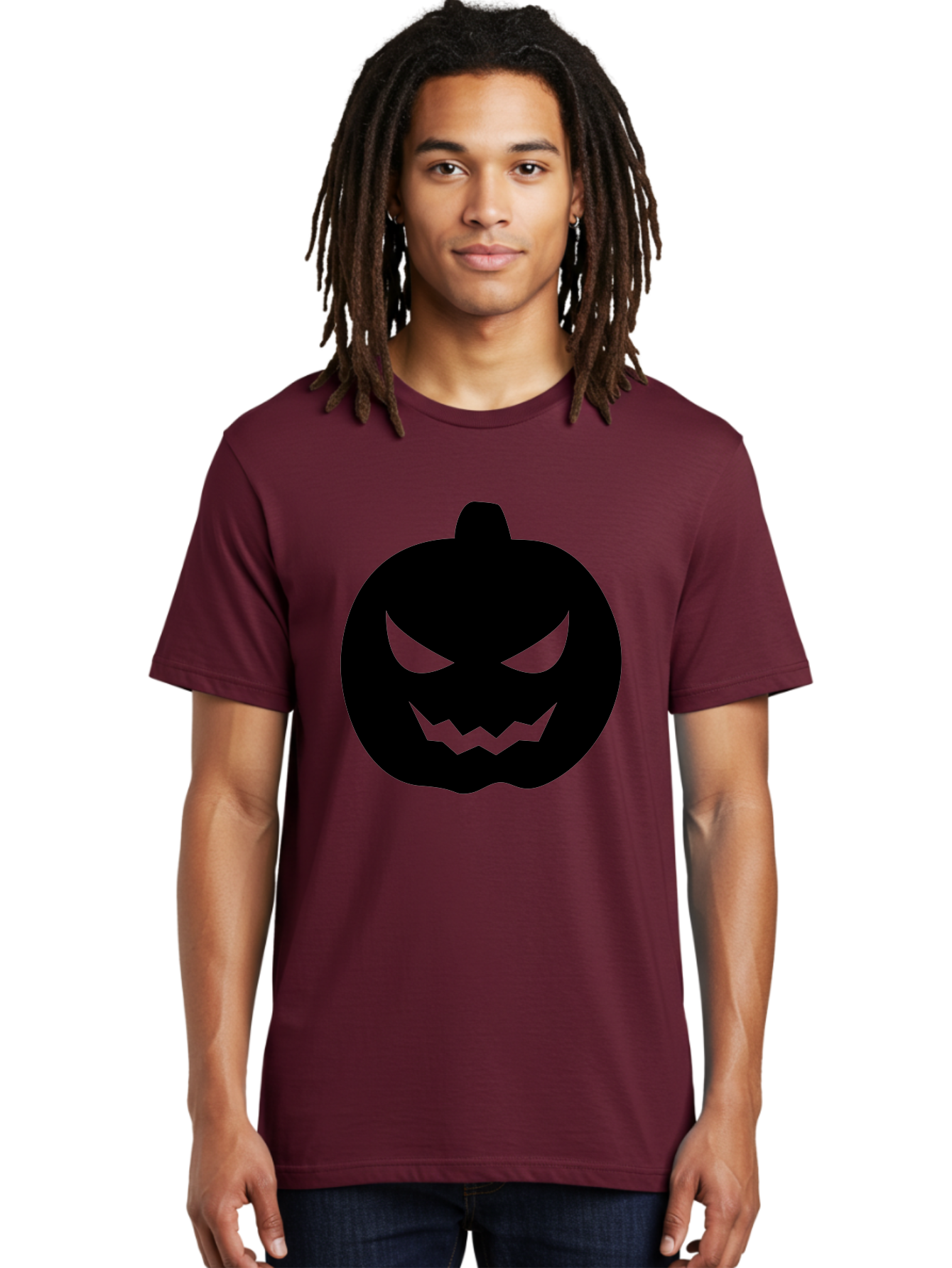 Jack-O-Lantern Men'S Graphic Tee, 100% Cotton, Comfortable Casual Summer Wear, Machine Washable, Halloween Pumpkin, Jack O Lantern, Spooky Face, Glowing Eyes, Menacing Grin, Autumn Decor, Fall Festival, Holiday Symbol, Scary Pumpkin, Aab230