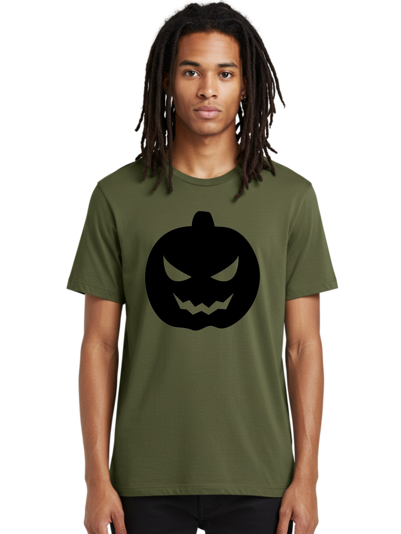 Jack-O-Lantern Men'S Graphic Tee, 100% Cotton, Comfortable Casual Summer Wear, Machine Washable, Halloween Pumpkin, Jack O Lantern, Spooky Face, Glowing Eyes, Menacing Grin, Autumn Decor, Fall Festival, Holiday Symbol, Scary Pumpkin, Aab230