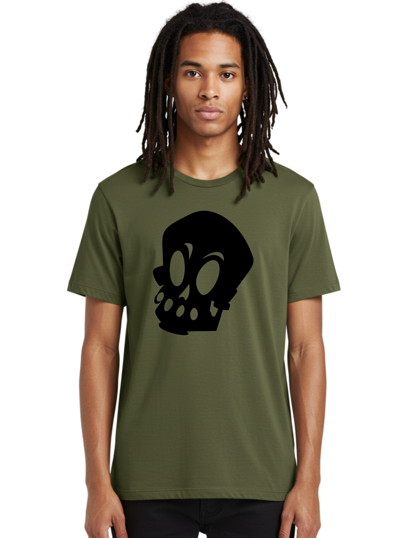 Skull Men'S Graphic Tee, 100% Cotton, Comfortable Casual Summer Wear, Machine Washable, Human Skull, Death Symbol, Gothic Icon, Spooky Emblem, Dark Imagery, Skull Illustration, Goth Culture, Halloween Symbol, Skull Art Aab233