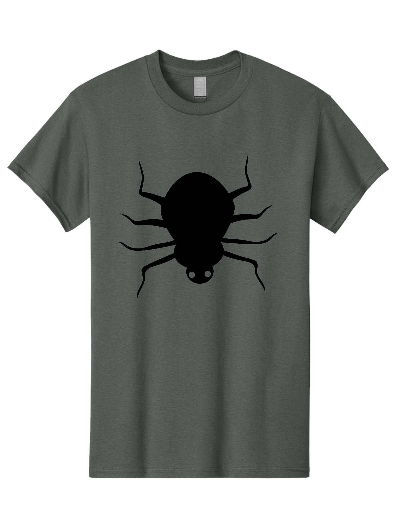 Spider-Silhouette Men'S Graphic Tee, 100% Cotton, Comfortable Casual Summer Wear, Machine Washable, Black Spider Silhouette, Spider Icon, Arachnid Symbol, Creepy Crawlers, Eight-Legged Creature, Menacing Silhouette, Simple Design, Aab234