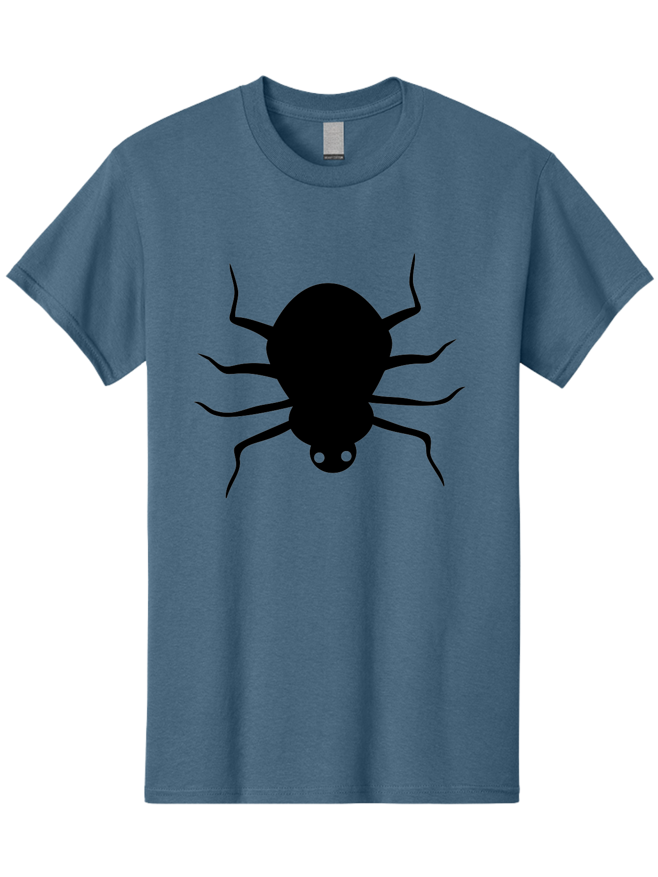 Spider-Silhouette Men'S Graphic Tee, 100% Cotton, Comfortable Casual Summer Wear, Machine Washable, Black Spider Silhouette, Spider Icon, Arachnid Symbol, Creepy Crawlers, Eight-Legged Creature, Menacing Silhouette, Simple Design, Aab234