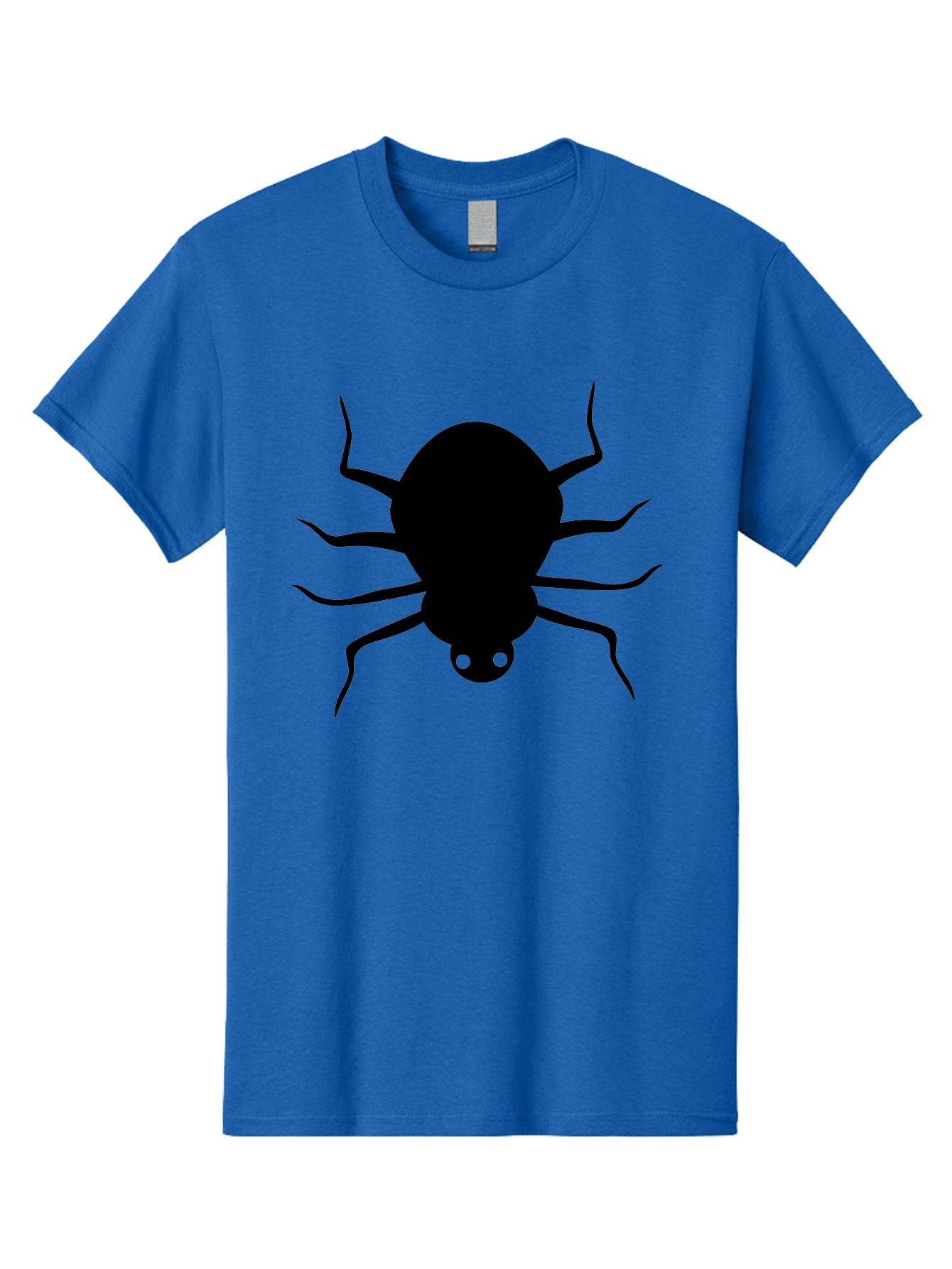 Spider-Silhouette Men'S Graphic Tee, 100% Cotton, Comfortable Casual Summer Wear, Machine Washable, Black Spider Silhouette, Spider Icon, Arachnid Symbol, Creepy Crawlers, Eight-Legged Creature, Menacing Silhouette, Simple Design, Aab234