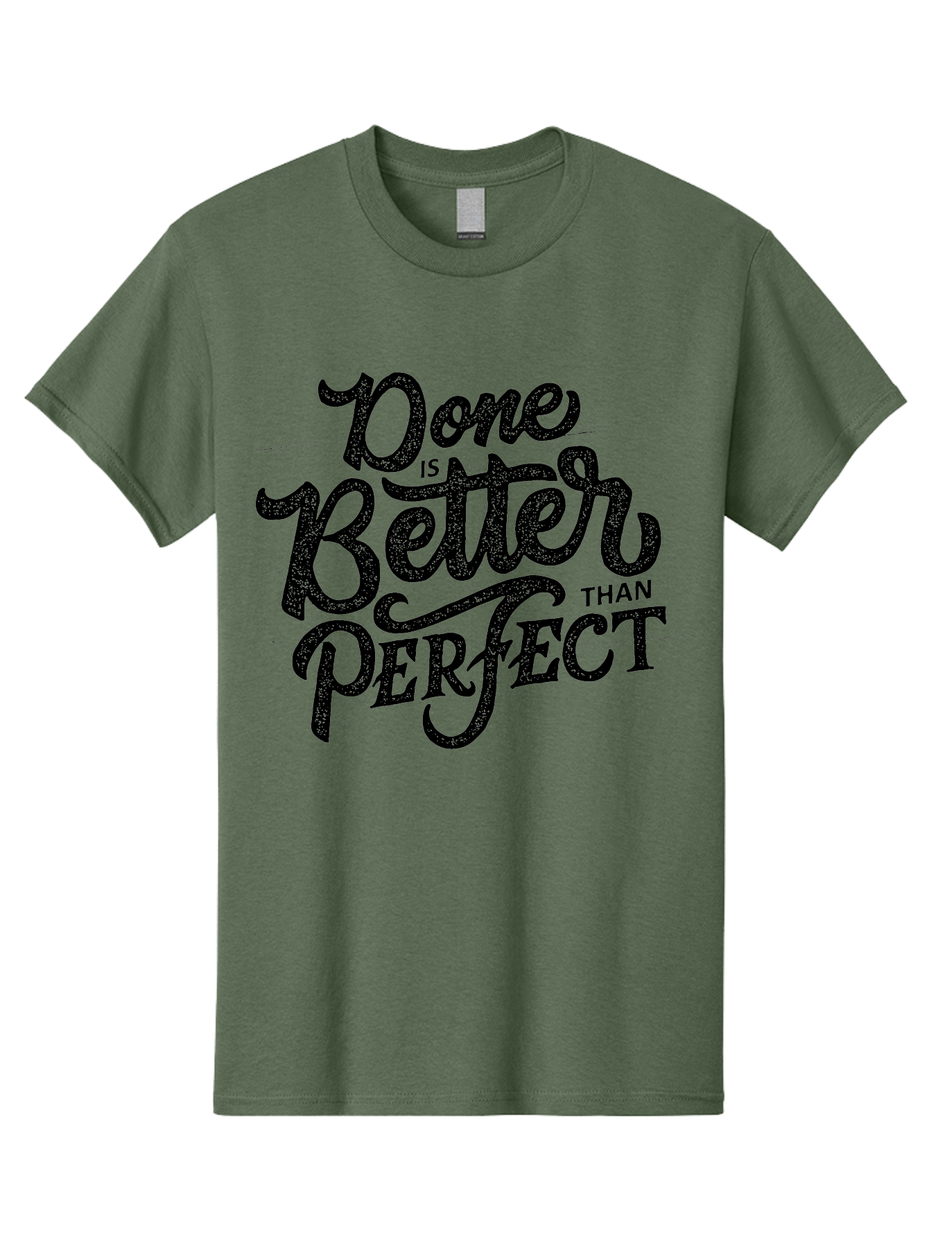 Done-Is-Better-Than-Perfect-1 Men'S Graphic Tee, 100% Cotton, Comfortable Casual Summer Wear, Machine Washable, Motivational Quote, Productivity, Task Completion, Perfectionism, Done Is Better, Self-Improvement, Productivity Tips, Aab245