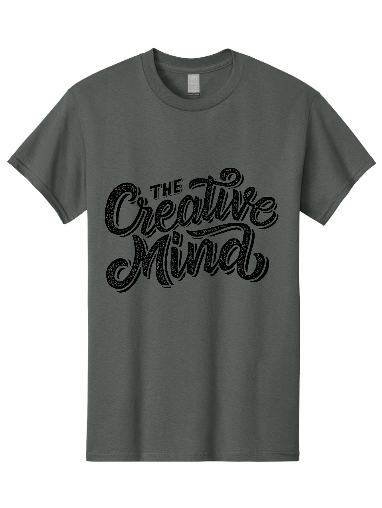 The-Creative-Mind Men'S Graphic Tee, 100% Cotton, Comfortable Casual Summer Wear, Machine Washable, Creative Thinking, Artistic Expression, Imagination, Inspiration, Motivational Quote, Artistic Typography, Creative Design Aab254