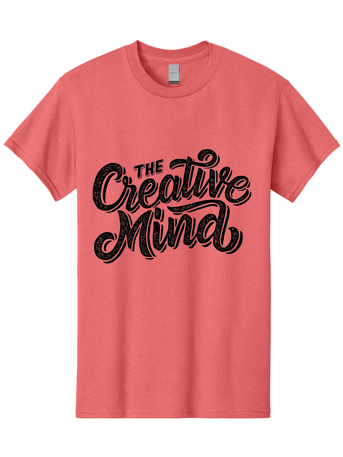 The-Creative-Mind Men'S Graphic Tee, 100% Cotton, Comfortable Casual Summer Wear, Machine Washable, Creative Thinking, Artistic Expression, Imagination, Inspiration, Motivational Quote, Artistic Typography, Creative Design Aab254