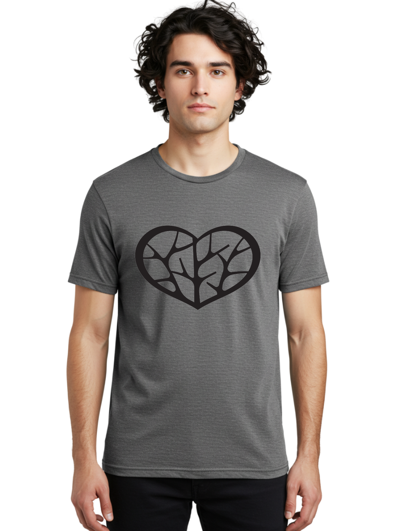 Brain-Heart Men'S Graphic Tee, 100% Cotton, Comfortable Casual Summer Wear, Machine Washable, Brain And Heart, Love And Intelligence, Harmony, Unity, Creativity, Brain-Heart Connection, Heart-Brain Balance, Emotional Intelligence Aab258