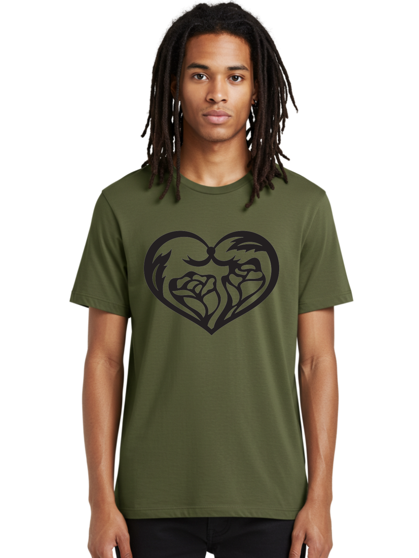 Clenched-Fists-Heart Men'S Graphic Tee, 100% Cotton, Comfortable Casual Summer Wear, Machine Washable, Clenched Fists, Heart Symbol, Strength, Power Symbol, Boxing Gloves, Aggression, Boxing Inspiration, Heart Art, Fist Bump Symbol, Aab260